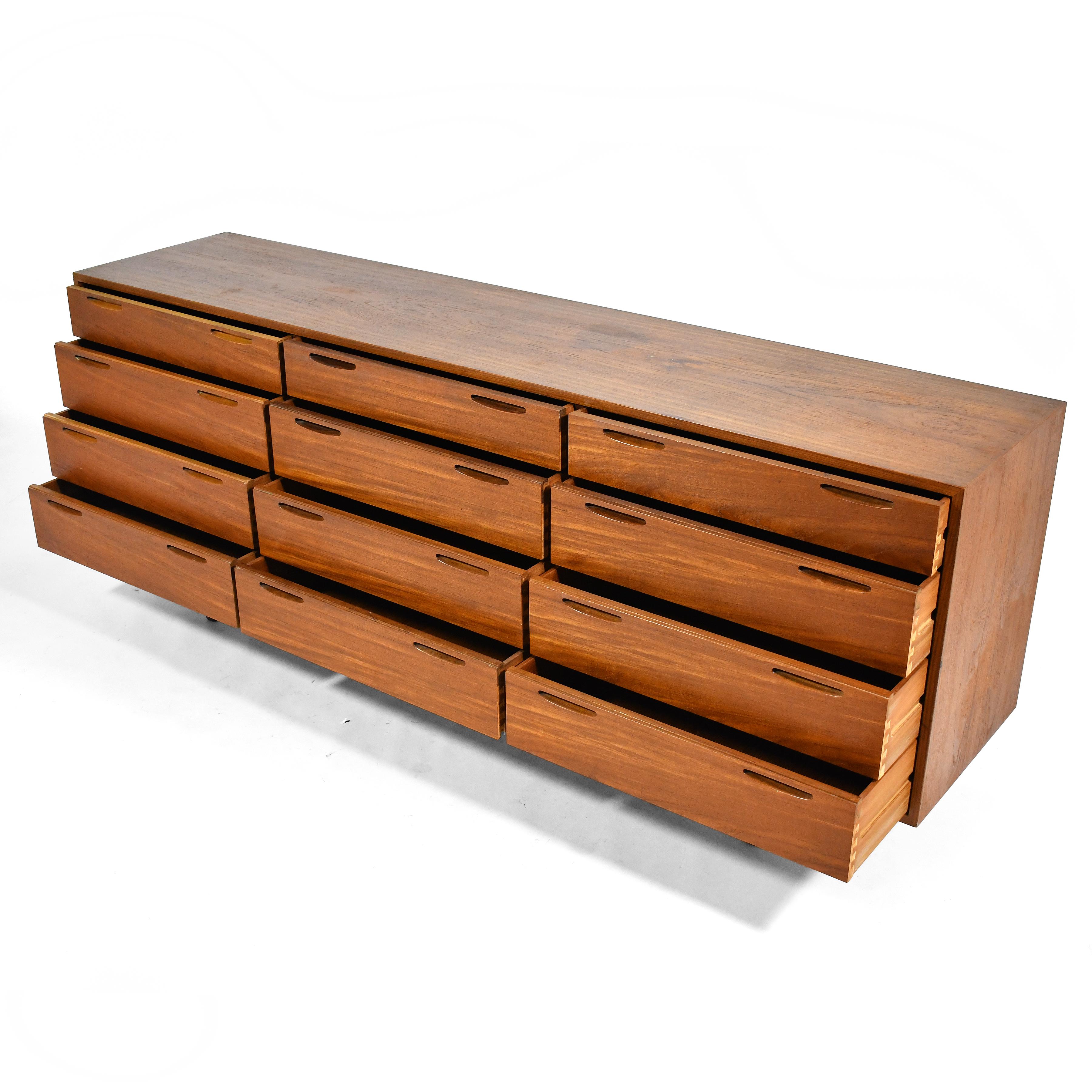Teak Ib Kofod-Larsen 12 Drawer Cabinet For Sale