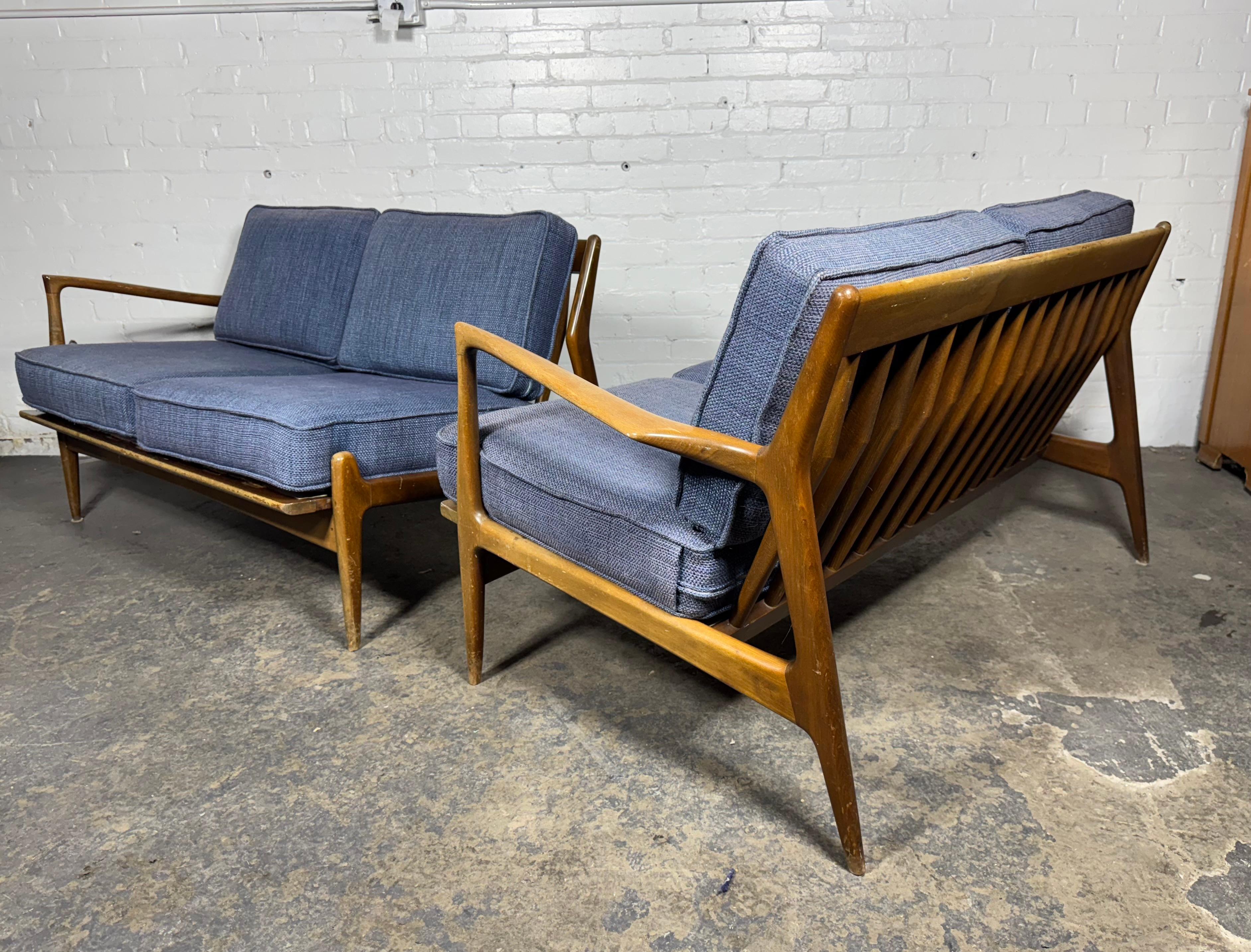 Scandinave moderne Ib Kofod-Larsen Canapé 2 pièces 4 places  Selig... Classic Modernity,  DANEMARK en vente