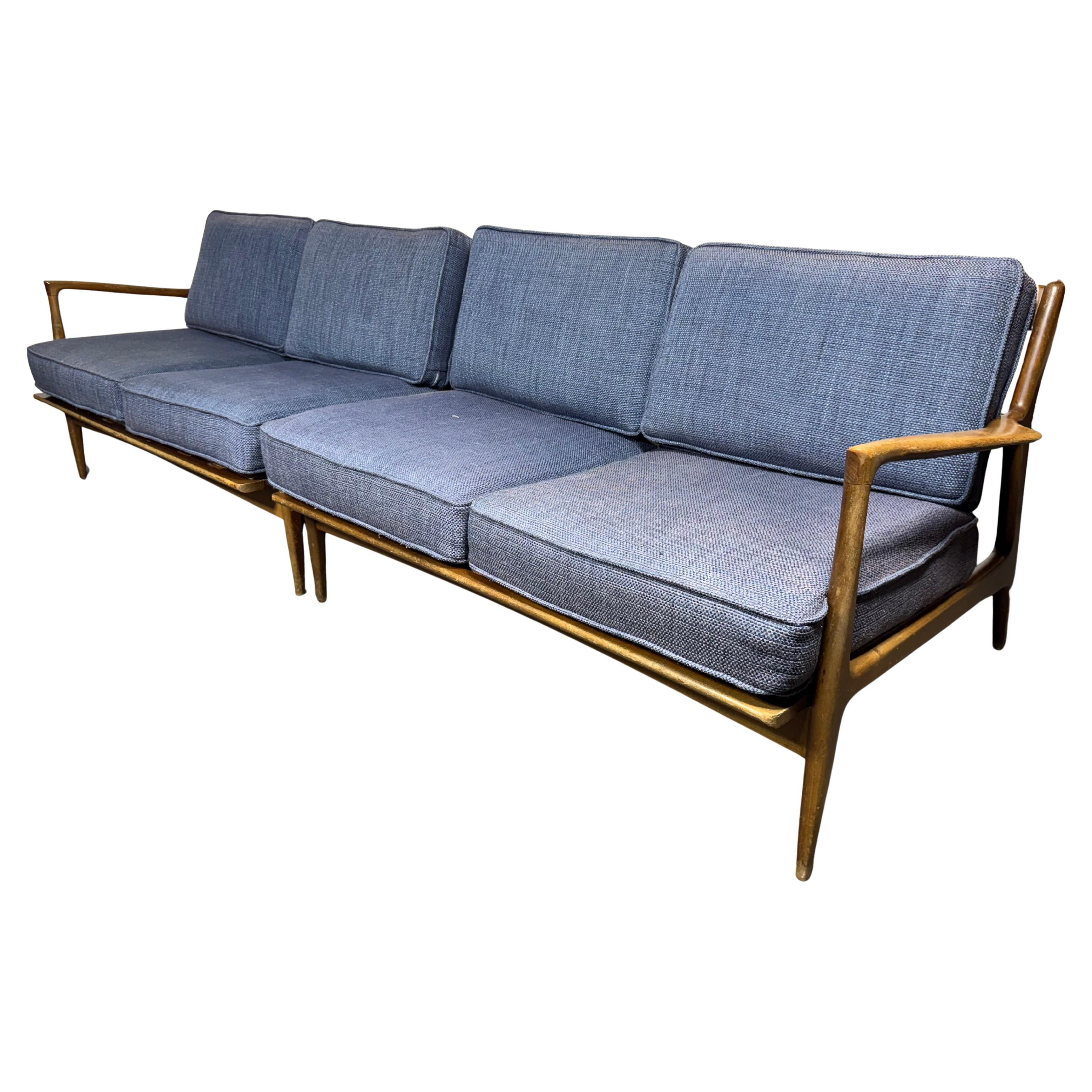 Ib Kofod-Larsen 2-piece four seat sofa  Selig... Classic Danish Modern,  DENMARK