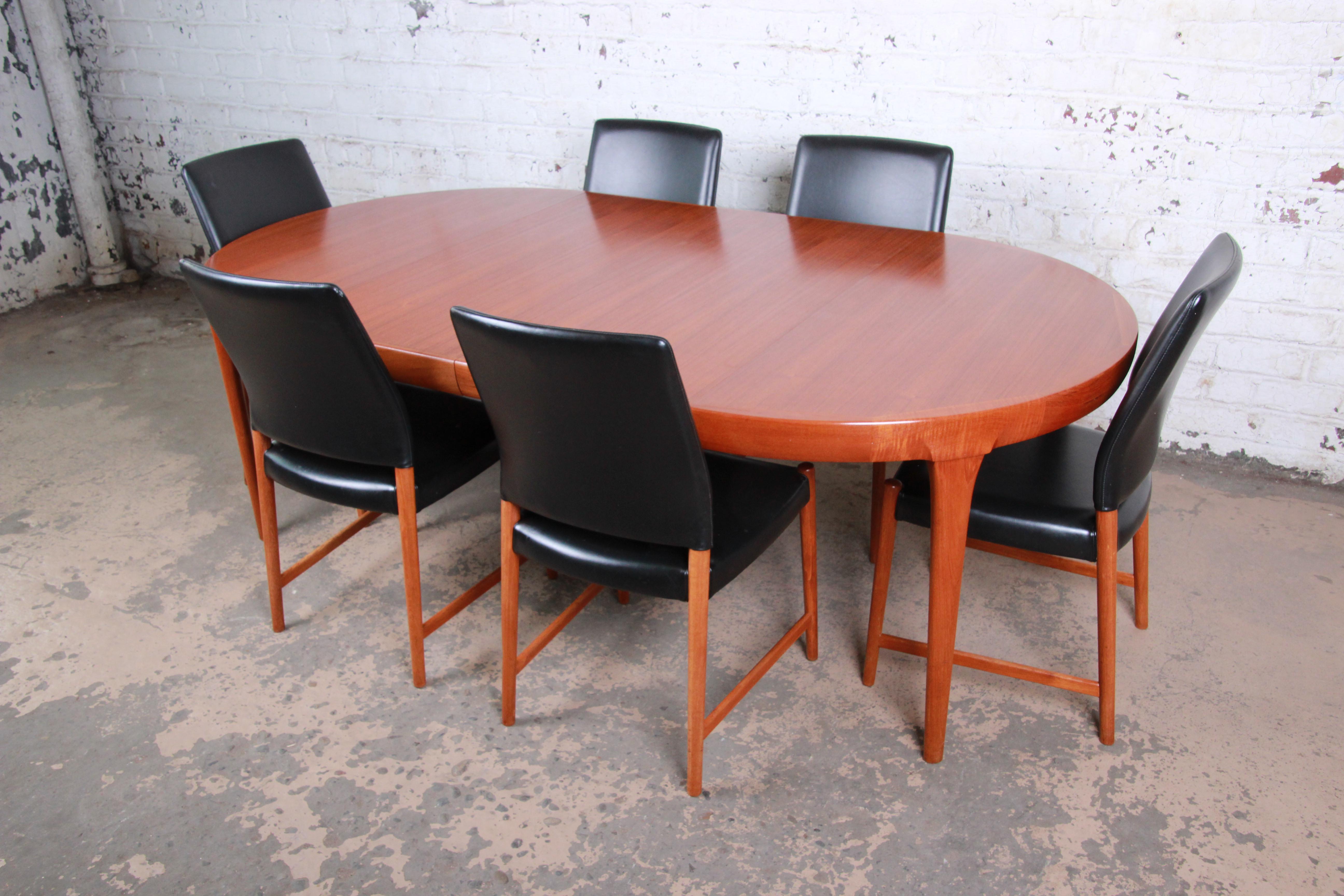 Danish Ib Kofod-Larsen and Torbjorn Afdal Scandinavian Modern Teak Dining Set