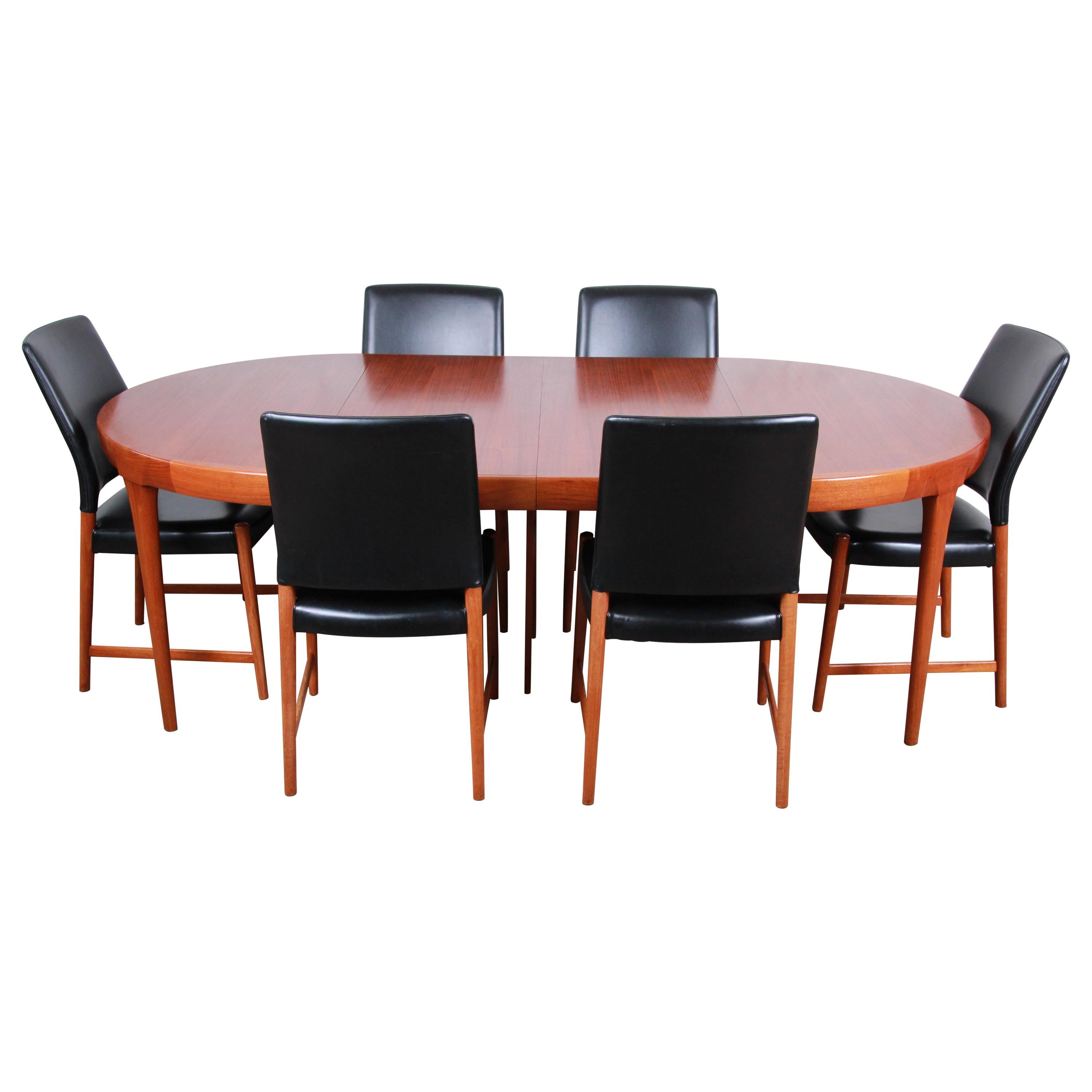 Ib Kofod-Larsen and Torbjorn Afdal Scandinavian Modern Teak Dining Set