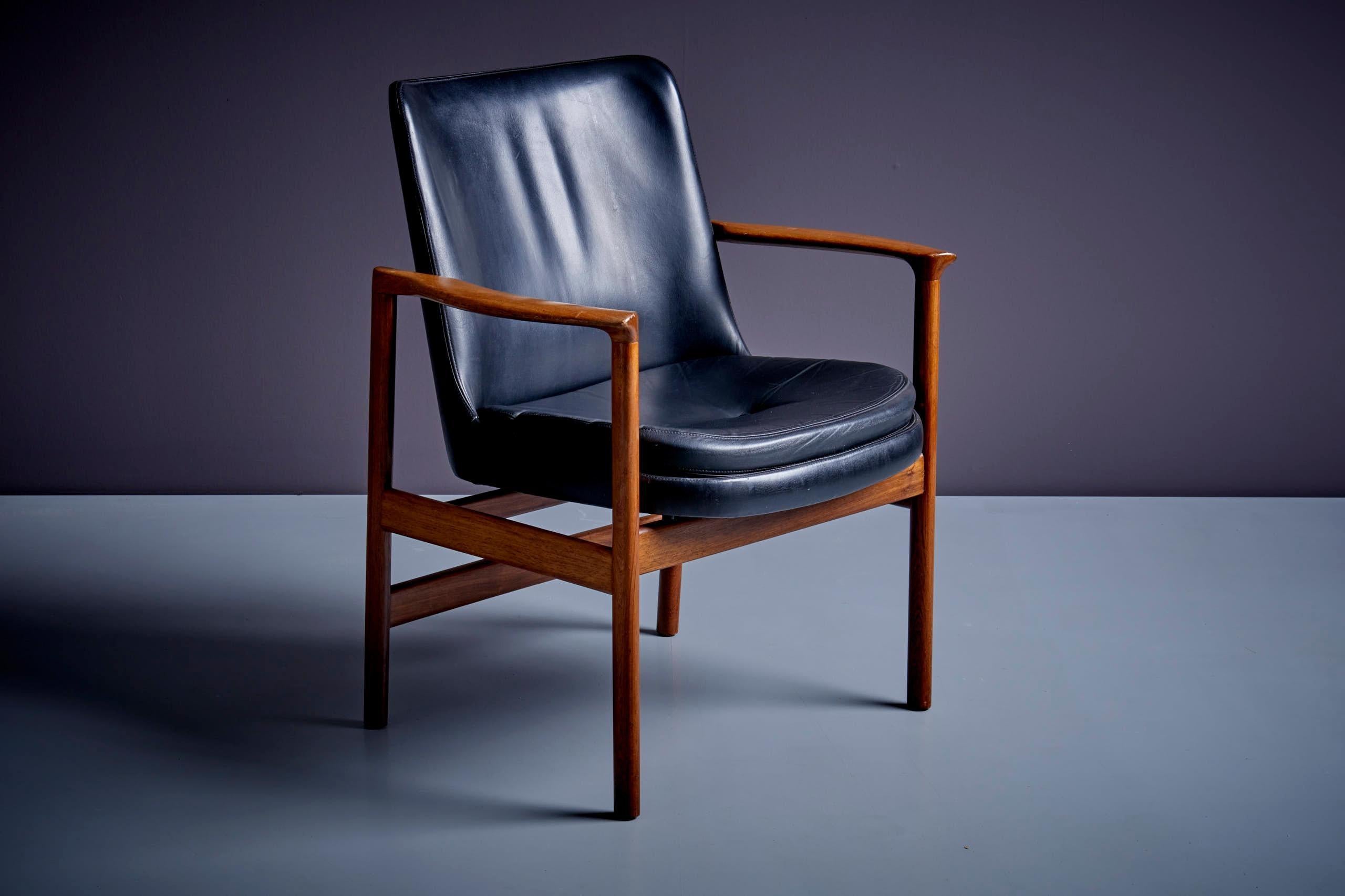 Ib Kofod-Larsen Arm or Easy Chair for Fröscher Sitform, Germany 1960s 2
