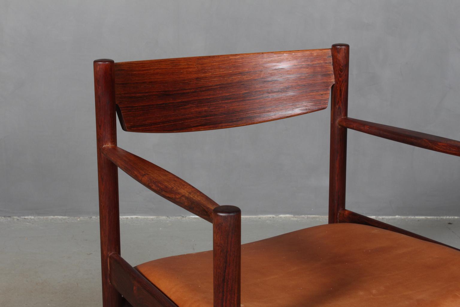 Scandinavian Modern Ib Kofod-Larsen Armchair in Rosewood