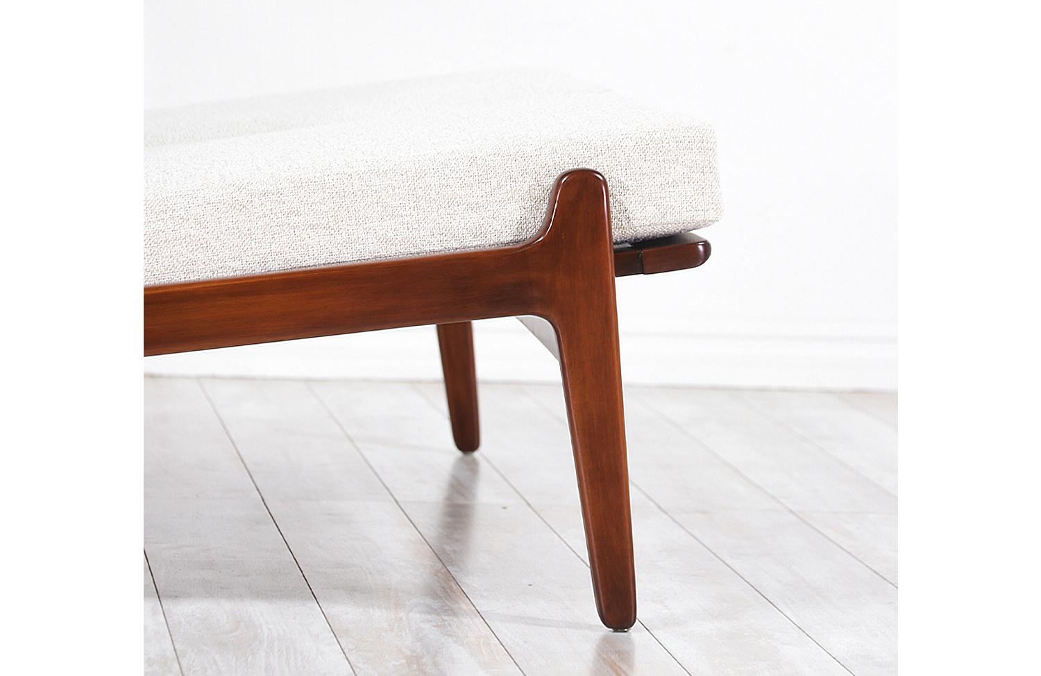 Fabric Ib Kofod-Larsen Armless Love Seat Sofa for Selig