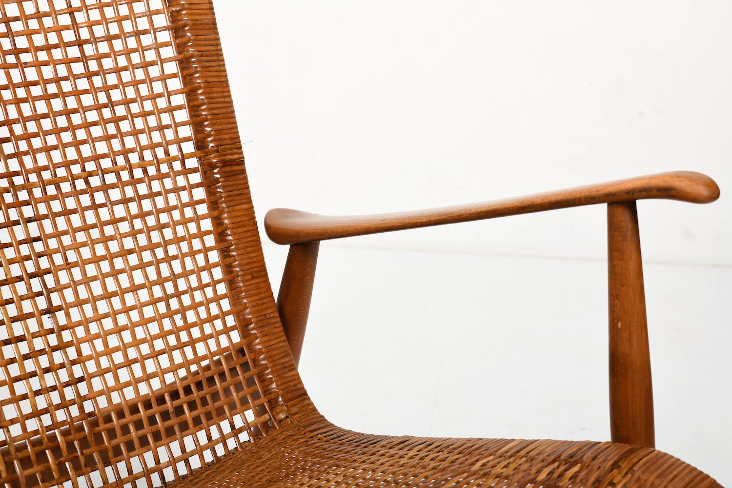 Ib Kofod-Larsen attr. Easychair with Cane early 1950s. For Sale 5