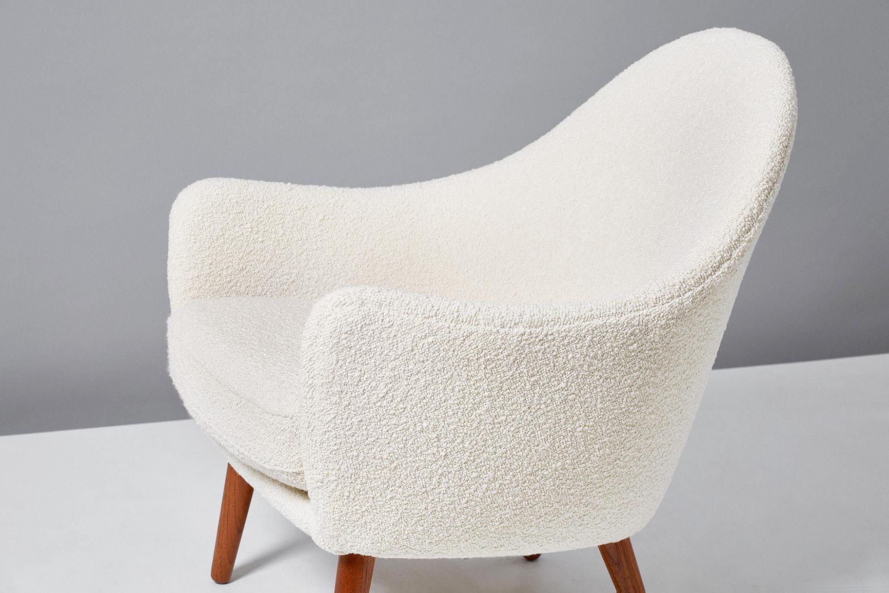 Danish Ib Kofod-Larsen Boucle Lounge Chairs, 1960s