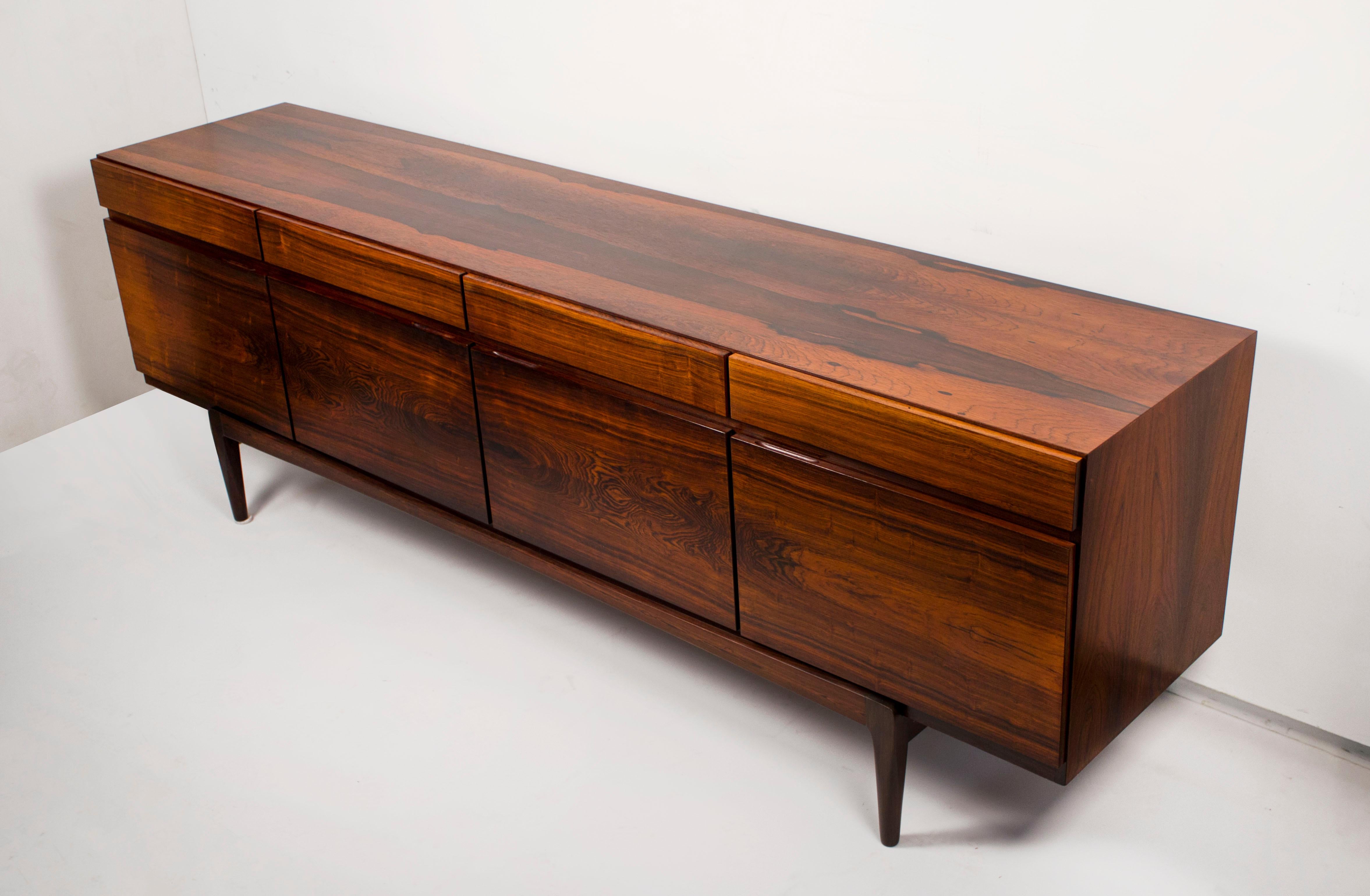 Scandinavian Modern Ib Kofod-Larsen Brazilian Rosewood Model FA-66 Cabinet for Faarup Møbelfabrik