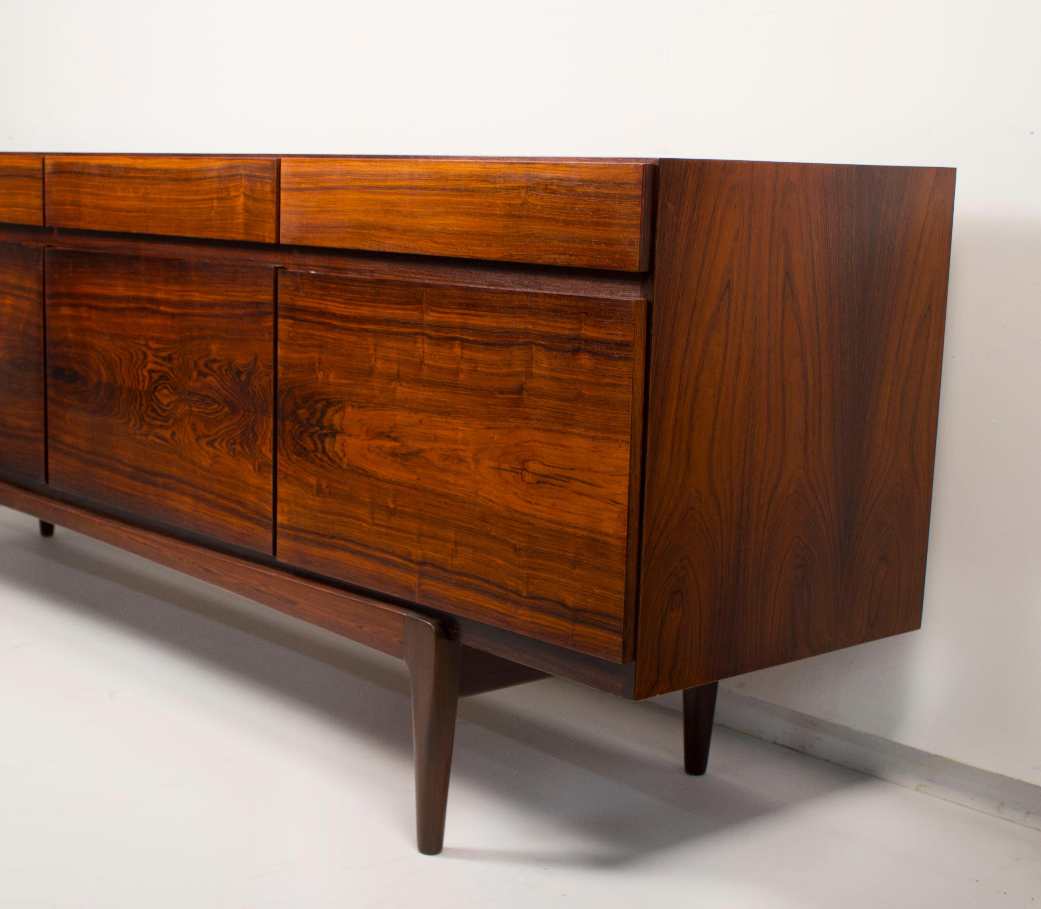 Danish Ib Kofod-Larsen Brazilian Rosewood Model FA-66 Cabinet for Faarup Møbelfabrik