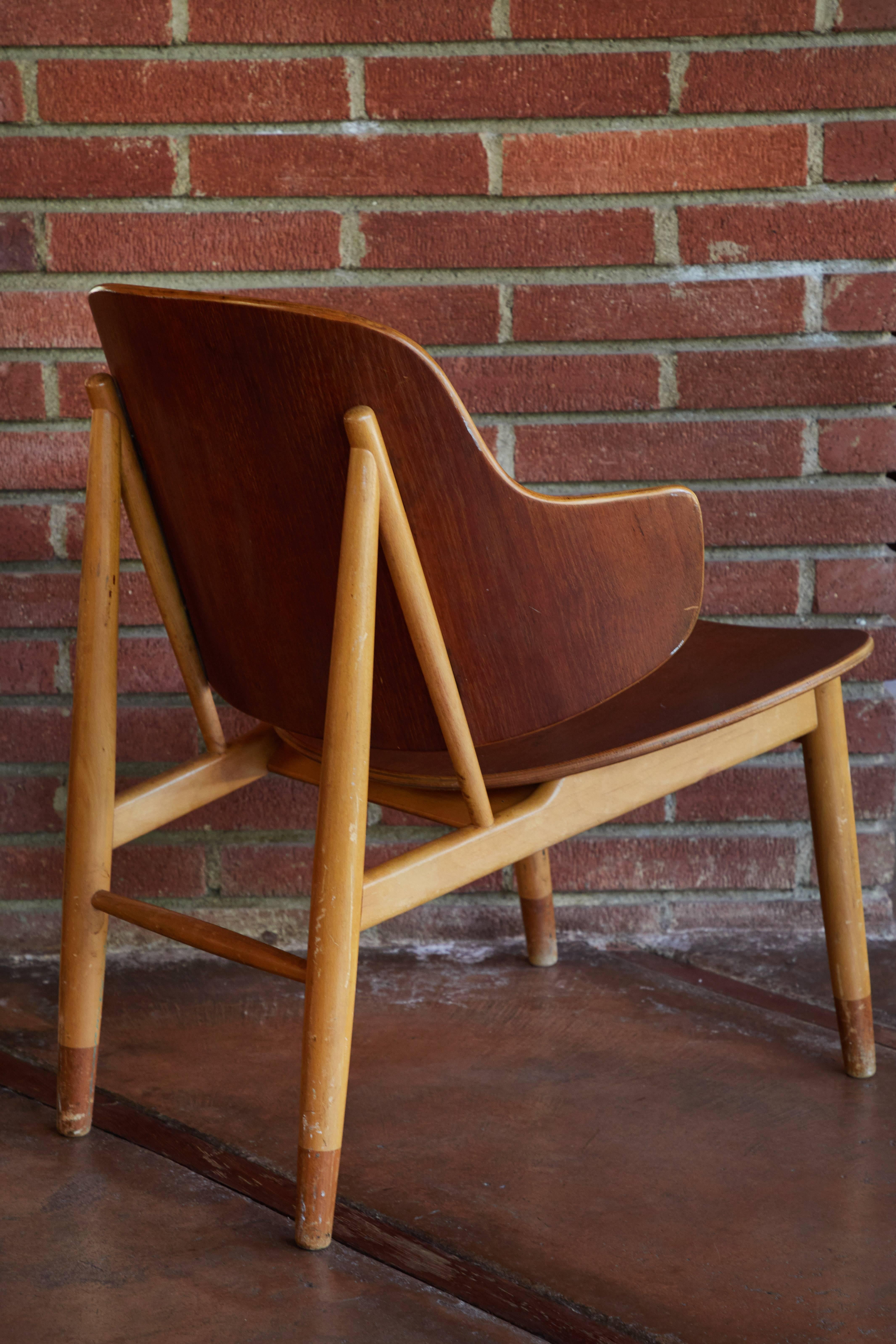 Mid-20th Century Ib Kofod-Larsen Chairs for Christiansen & Larsen