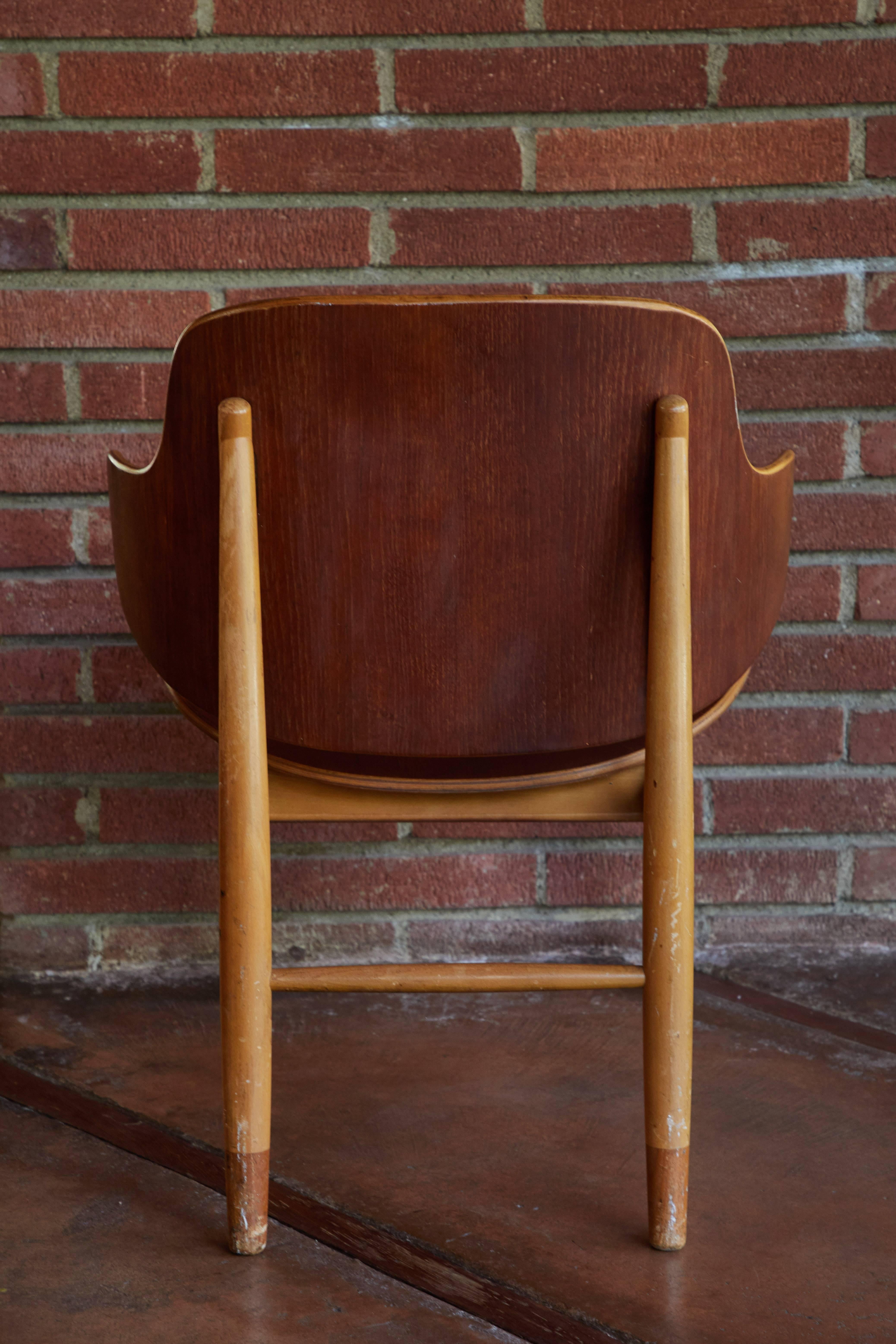 Brass Ib Kofod-Larsen Chairs for Christiansen & Larsen