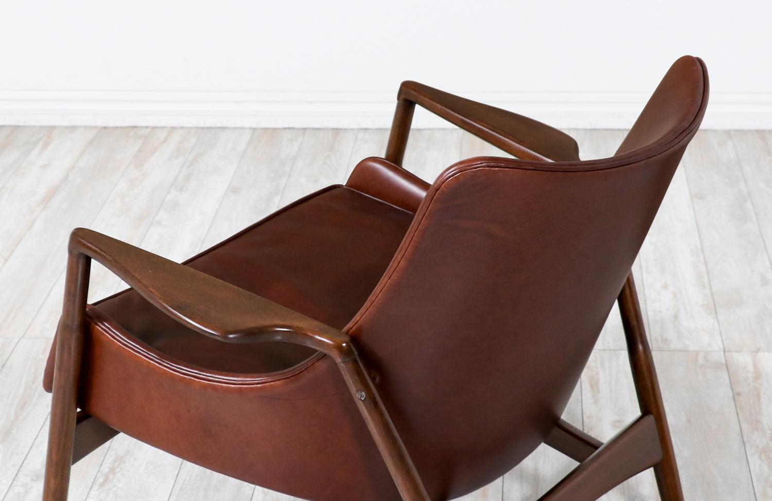 Expertly Restored - Ib Kofod-Larsen Cognac Leather Lounge Chair for Selig 2