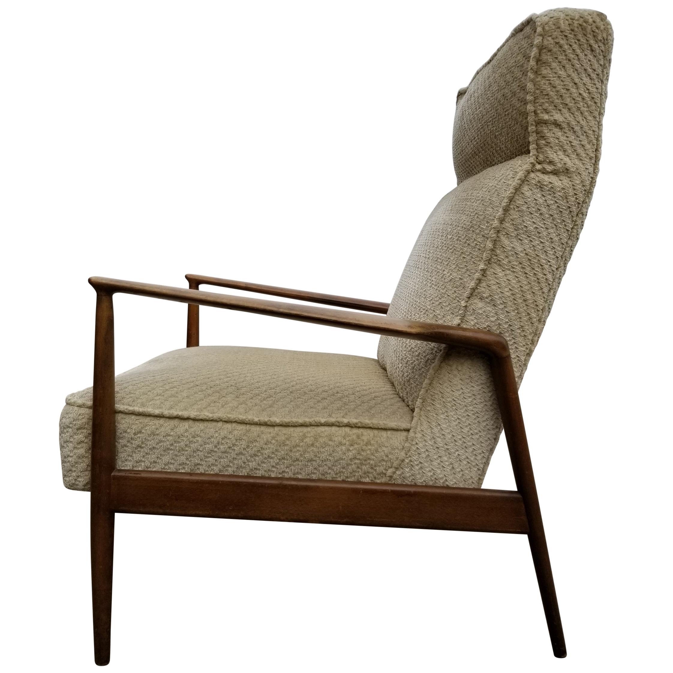 Ib Kofod-Larsen Danish Modern High Back Lounge Chair