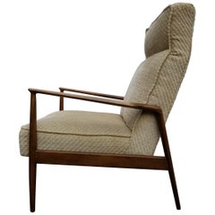 Ib Kofod-Larsen Danish Modern High Back Lounge Chair