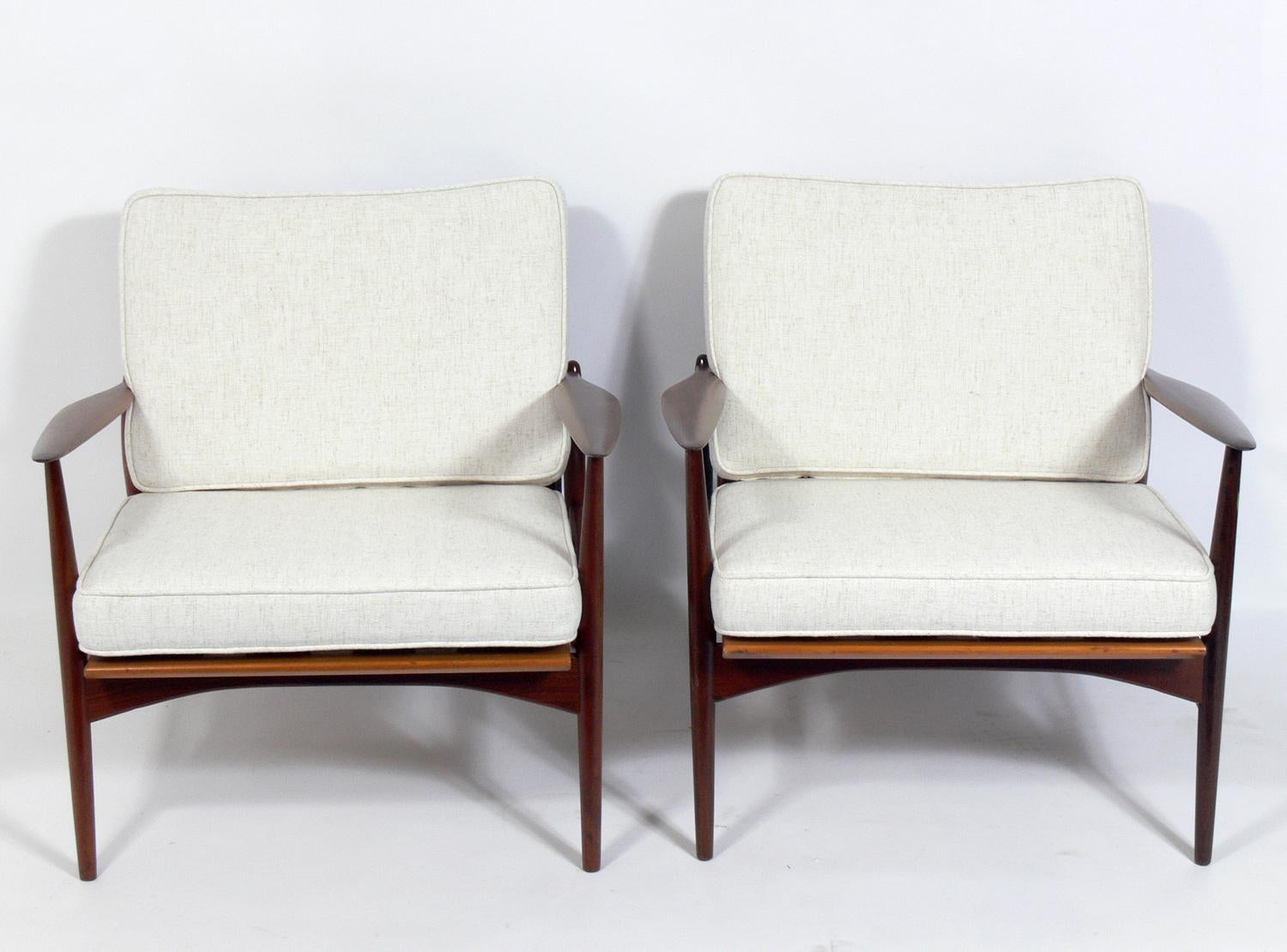 Mid-Century Modern Ib Kofod Larsen Danish Modern Lounge Chairs