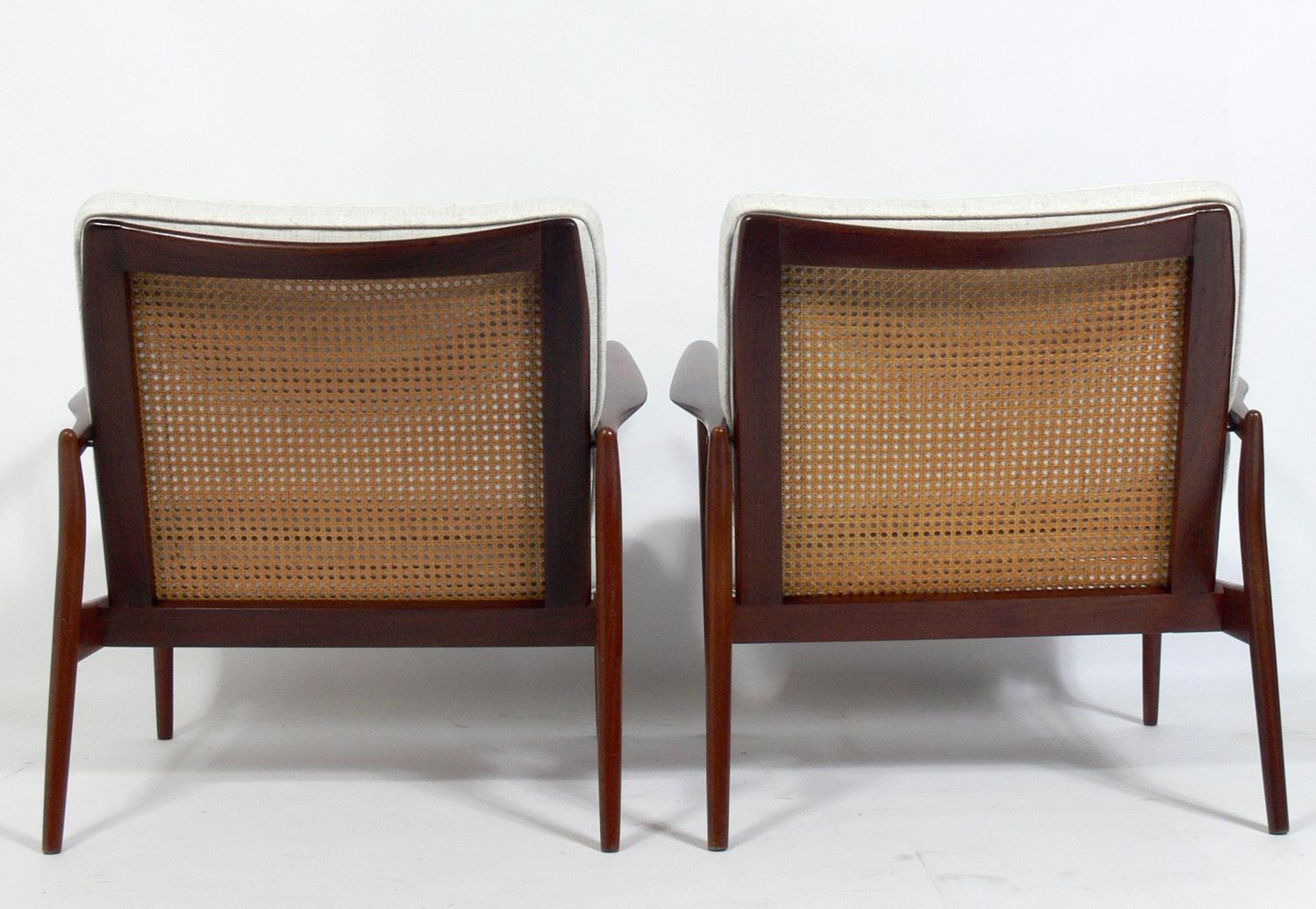 Ib Kofod Larsen Danish Modern Lounge Chairs In Good Condition In Atlanta, GA
