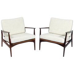 Ib Kofod Larsen Danish Modern Lounge Chairs