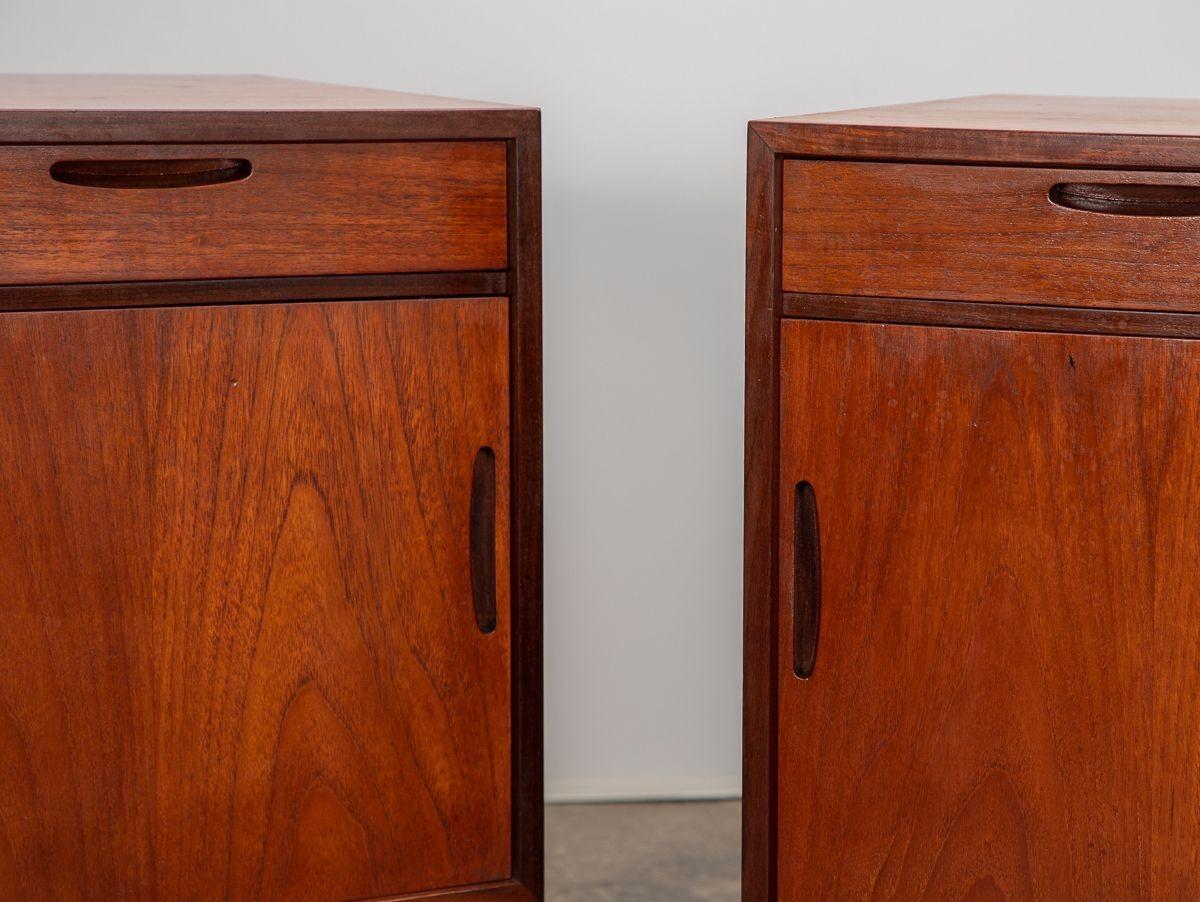 Ib Kofod Larsen Danish Modern Teak Nightstands 3