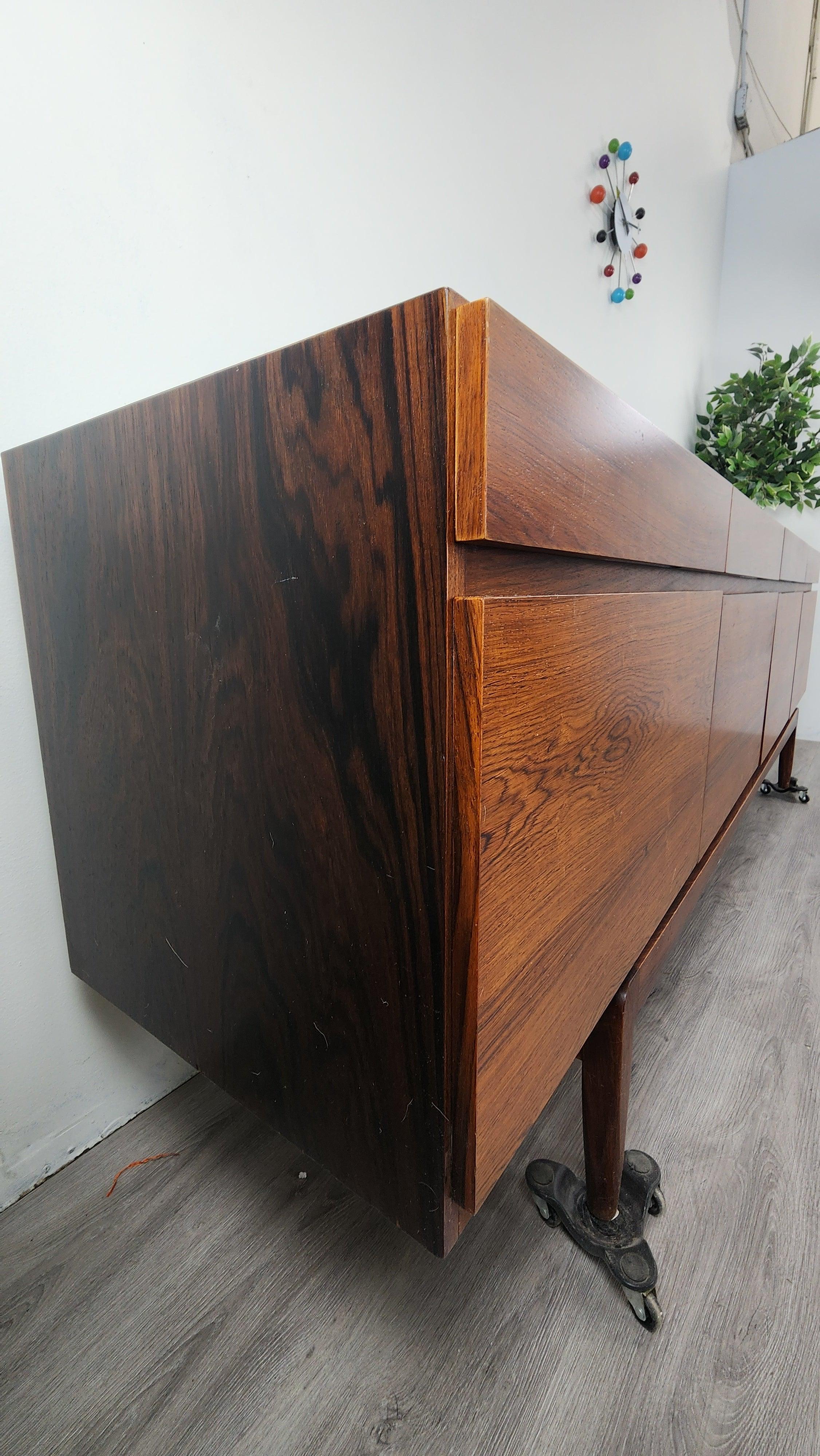 Ib Kofod Larsen Danish Rosewood Credenza  In Good Condition For Sale In Frederick, MD