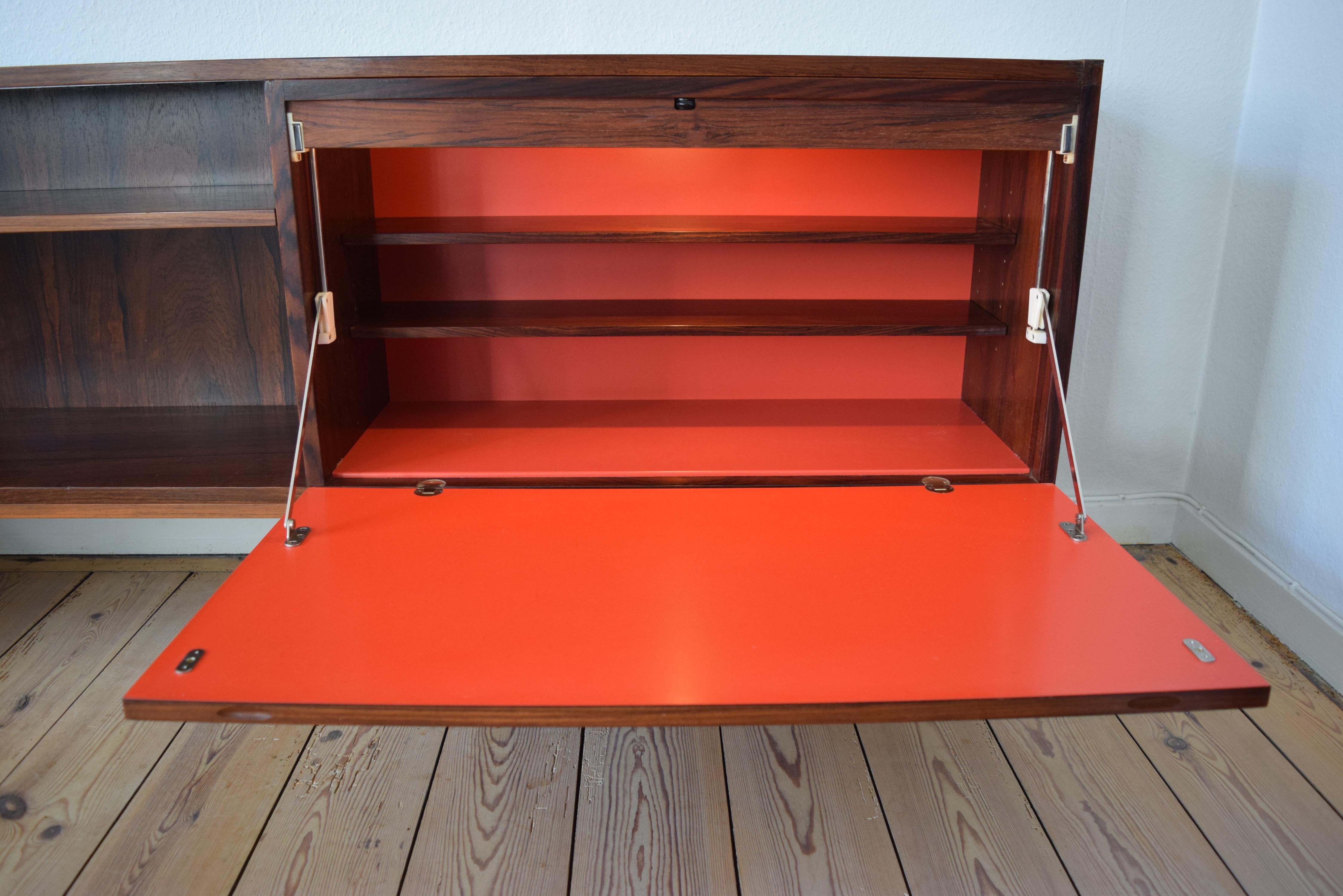 Ib Kofod-Larsen Danish Rosewood Sideboard, 1960s In Good Condition For Sale In Nyborg, DK