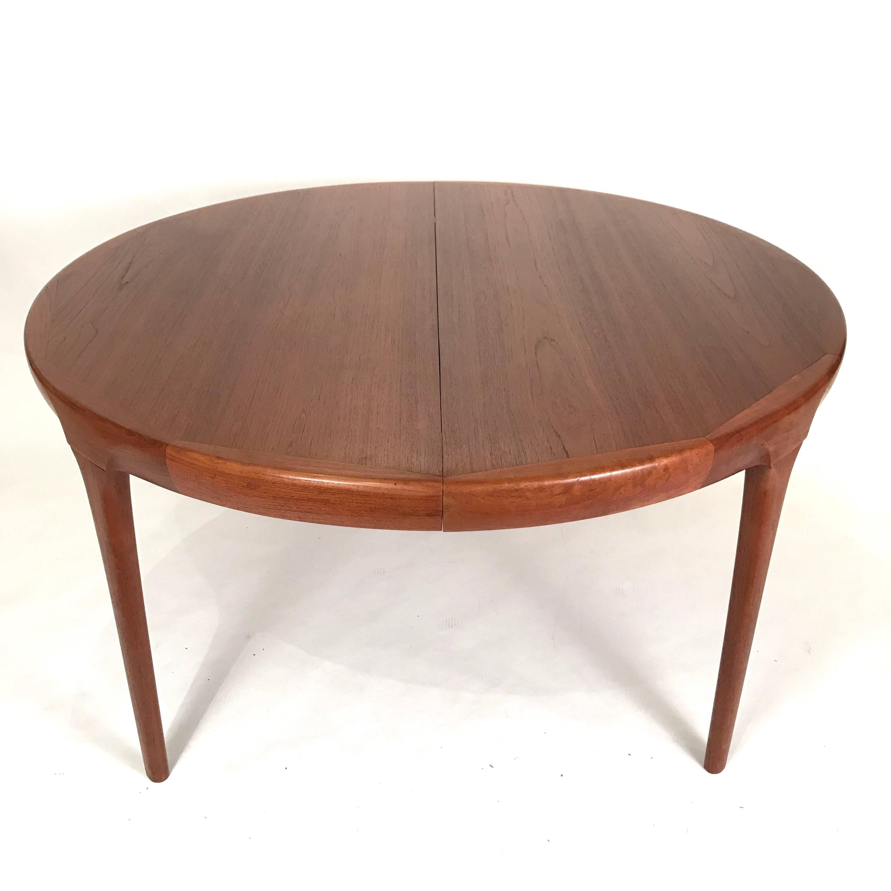 Mid-20th Century Ib Kofod Larsen Danish Teak Extension Dining Table Round or Oval