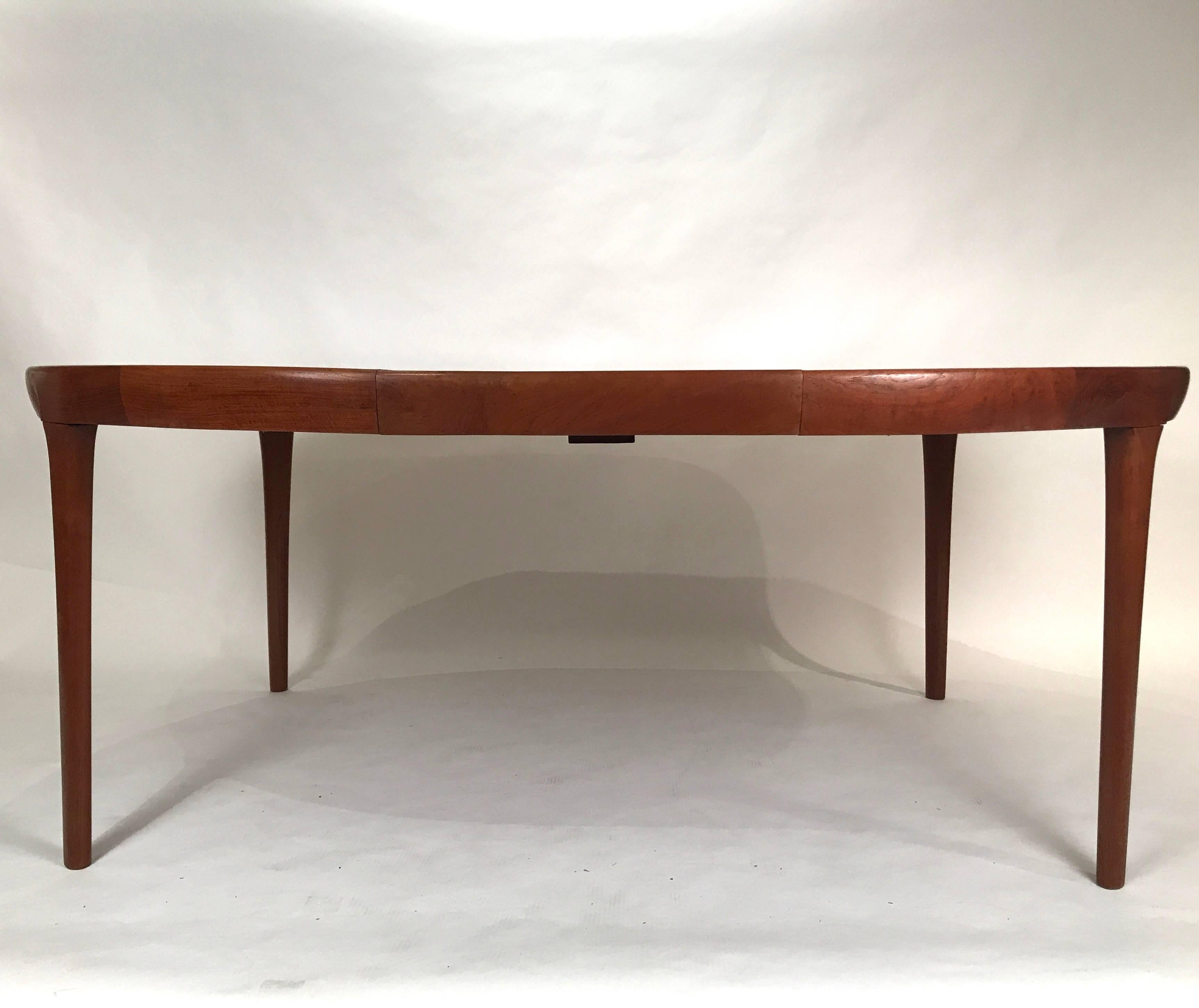 Ib Kofod Larsen Danish Teak Extension Dining Table Round or Oval 4