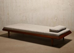 Ib Kofod-Larsen Daybed in Teak and Kvadrat Fabric