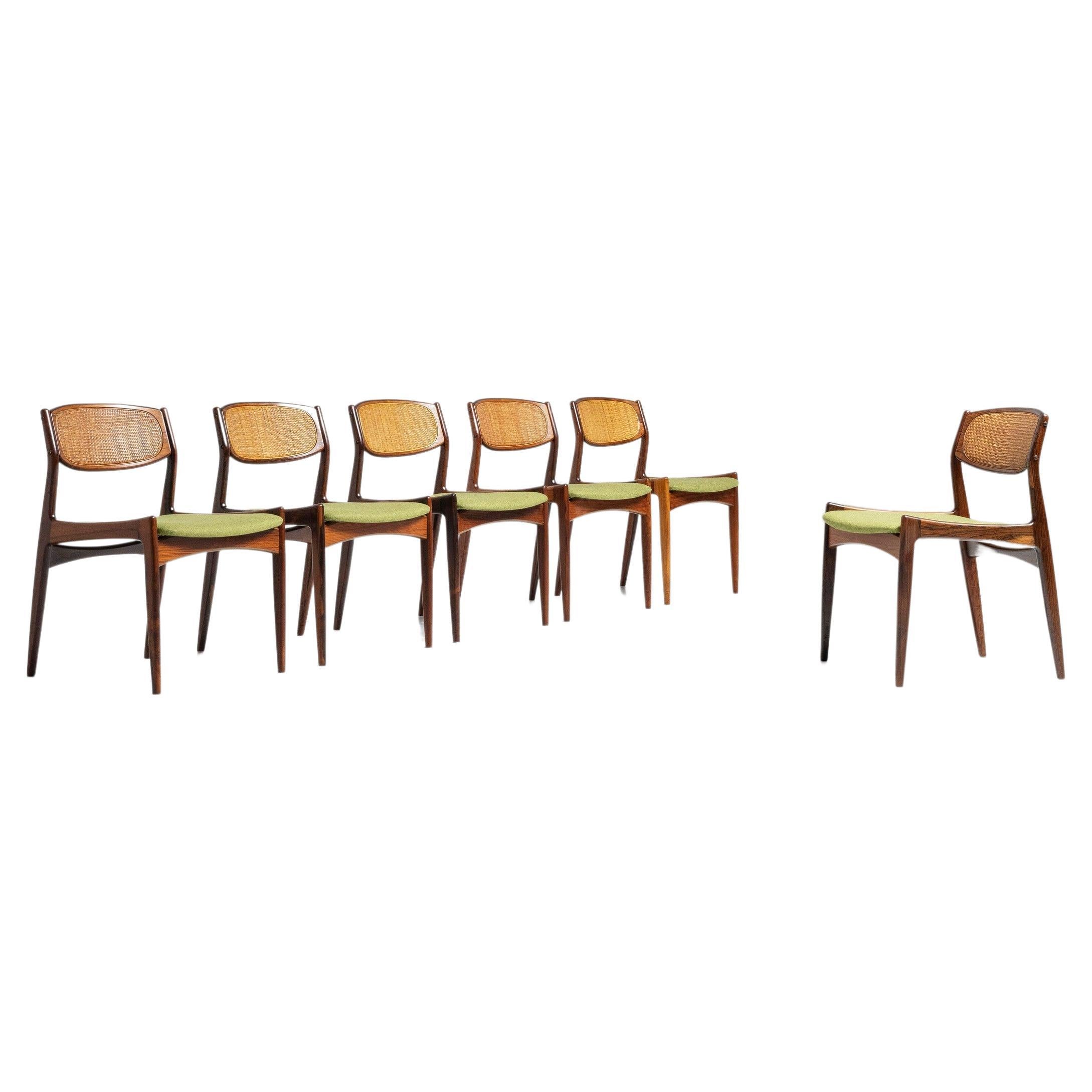 Ib Kofod Larsen dining chairs by Chr. Linneberg Denmark 1960
