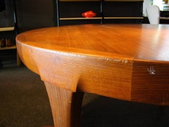 Ib Kofod-Larsen Dining Table for Faarup Mobler Denmark Round + 2 Extensions