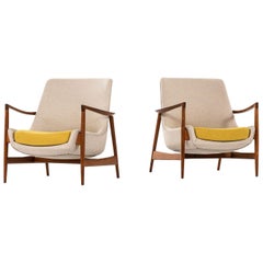 Ib Kofod-Larsen Easy Chairs Model 4346 Produced by Fritz Hansen in Denmark