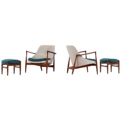 Ib Kofod-Larsen Easy Chairs Model Elizabeth Produced by Christensen & Larsen