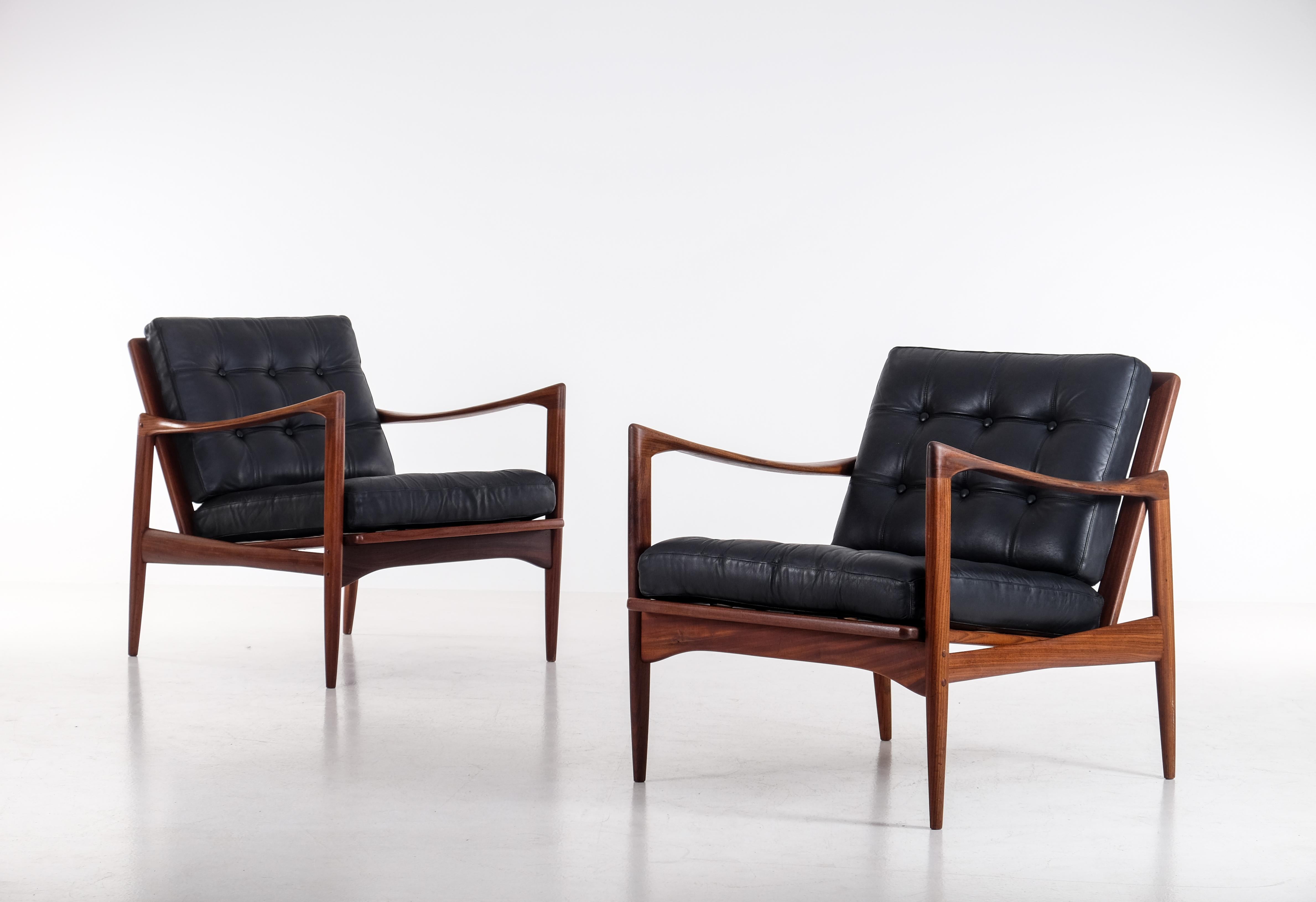 Ib Kofod-Larsen Easy Chairs Model 'Kandidaten', 1960s For Sale 4