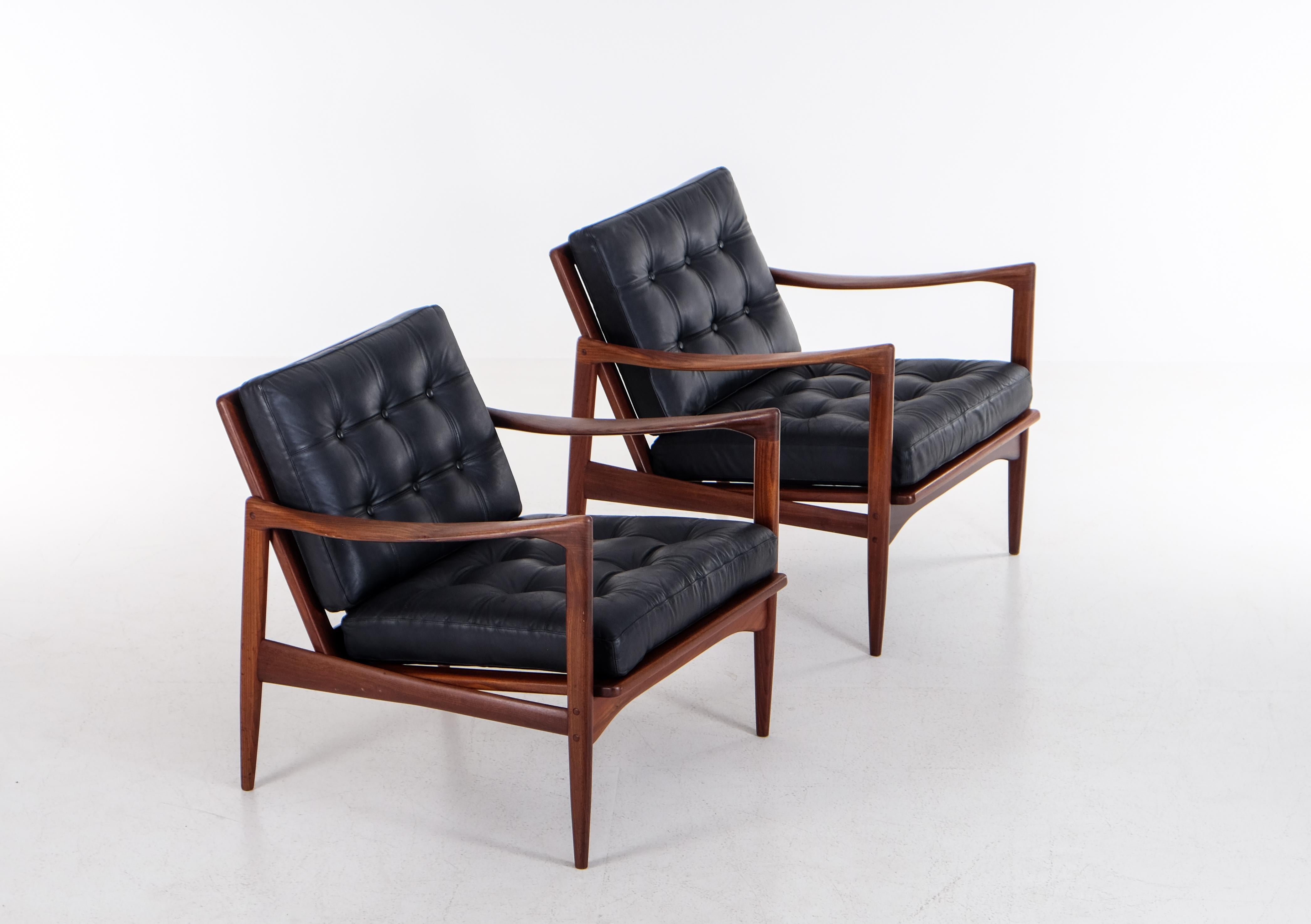 Swedish Ib Kofod-Larsen Easy Chairs Model 'Kandidaten', 1960s For Sale