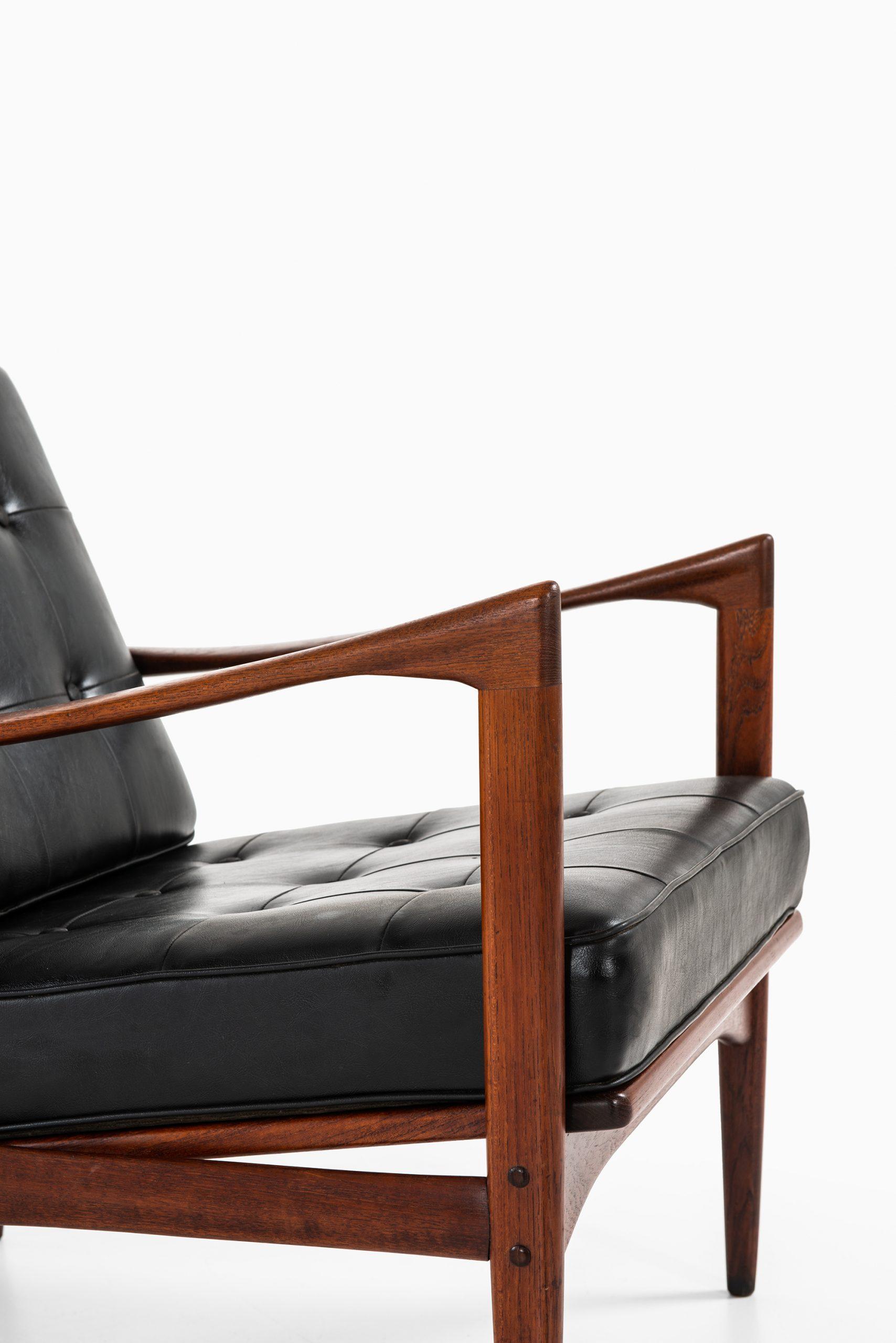 Rare pair of easy chairs model Kandidaten designed by Ib Kofod-Larsen. Produced by OPE in Sweden.