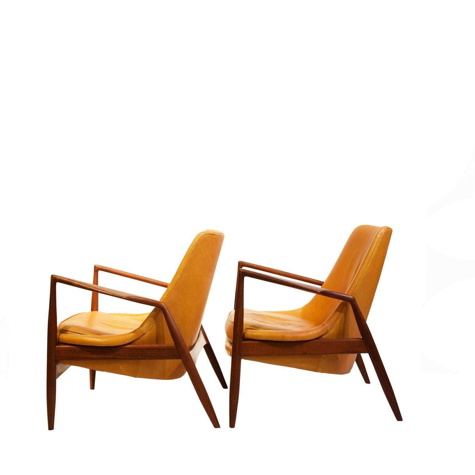 Scandinavian Modern Ib Kofod-Larsen Easy Chairs Model 