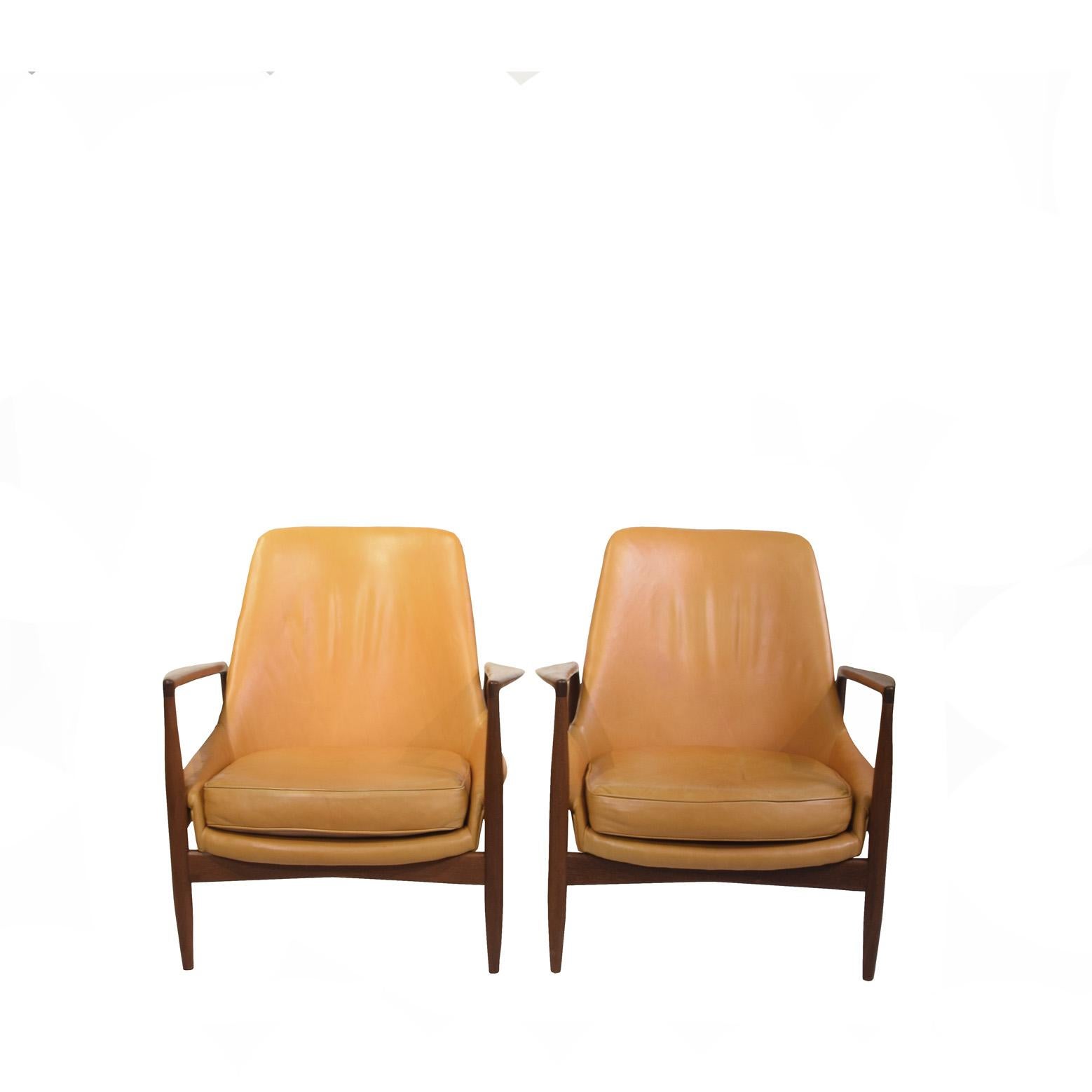 Swedish Ib Kofod-Larsen Easy Chairs Model 