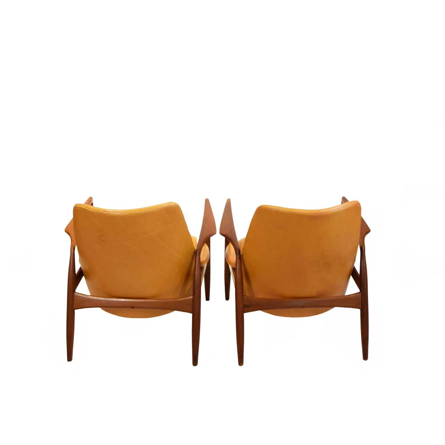Easy Chairs von Ib Kofod-Larsen, Modell „Siegel“, hergestellt von OPE in Schweden im Zustand „Gut“ im Angebot in Hudson, NY