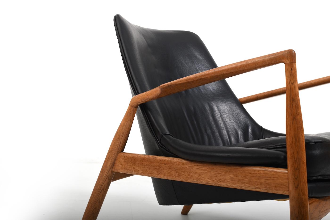 Danois Ib Kofod-Larsen Easychair Sälen / Seal Chair 1960s pour OPE  en vente