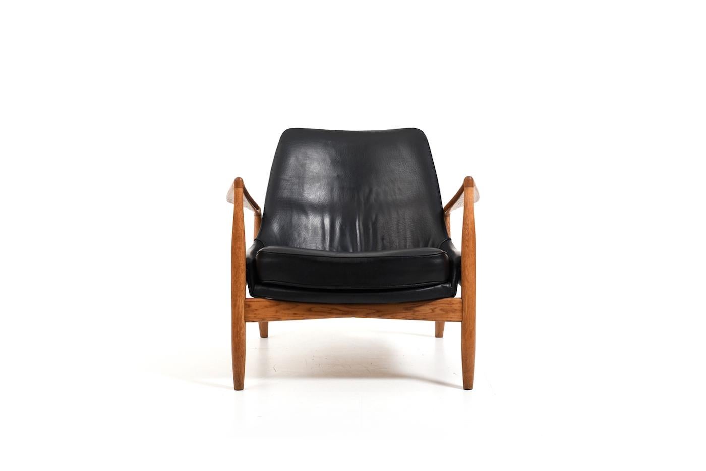 Ib Kofod Larsen Easychair Sälen / Seal Chair 1960s for Ope In Good Condition In Handewitt, DE
