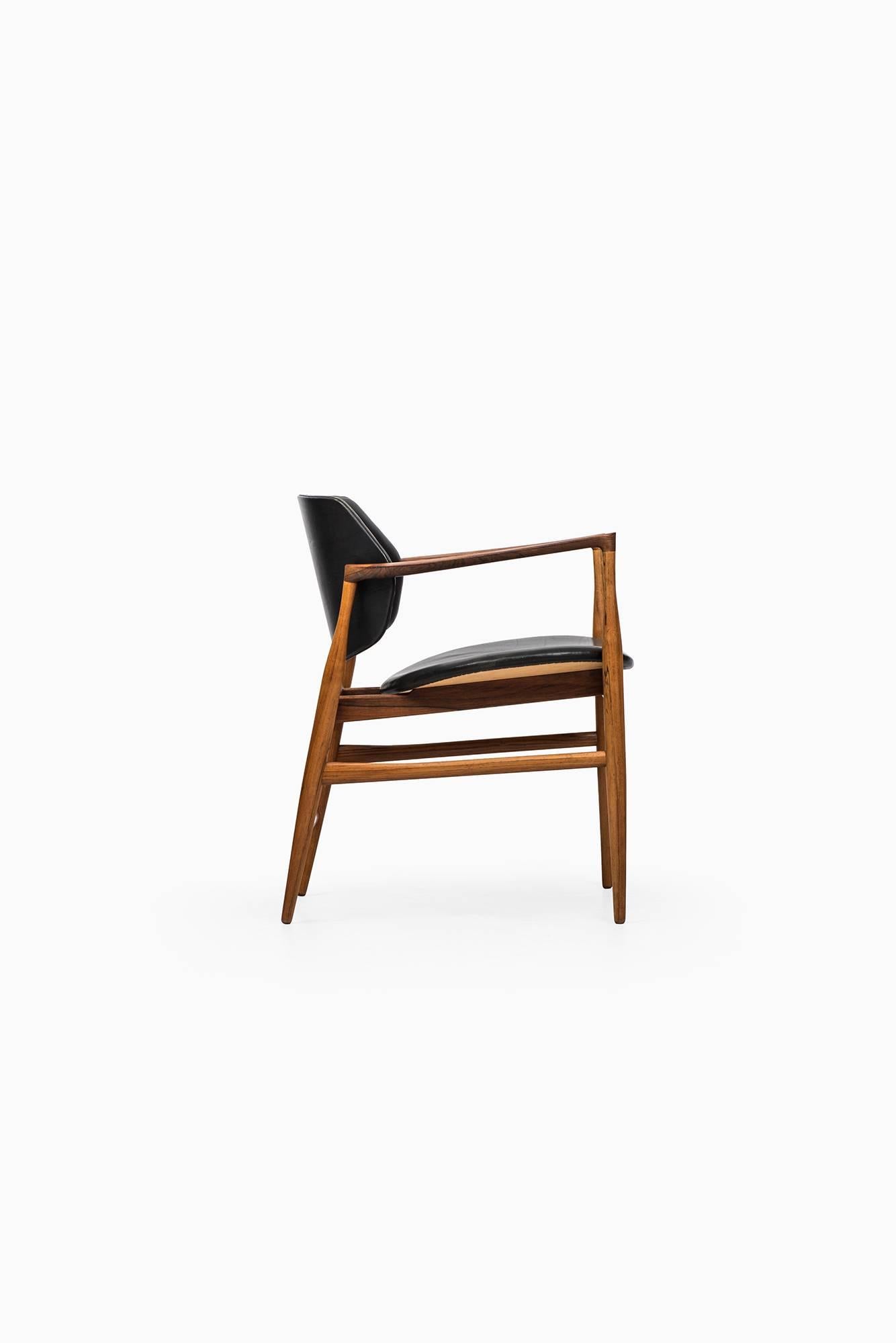 Leather Ib Kofod-Larsen Elizabeth Armchair by Christensen & Larsen in Denmark