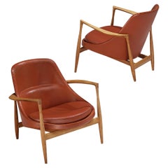 Ib Kofod-Larsen 'Elizabeth' Chairs in Original Leather