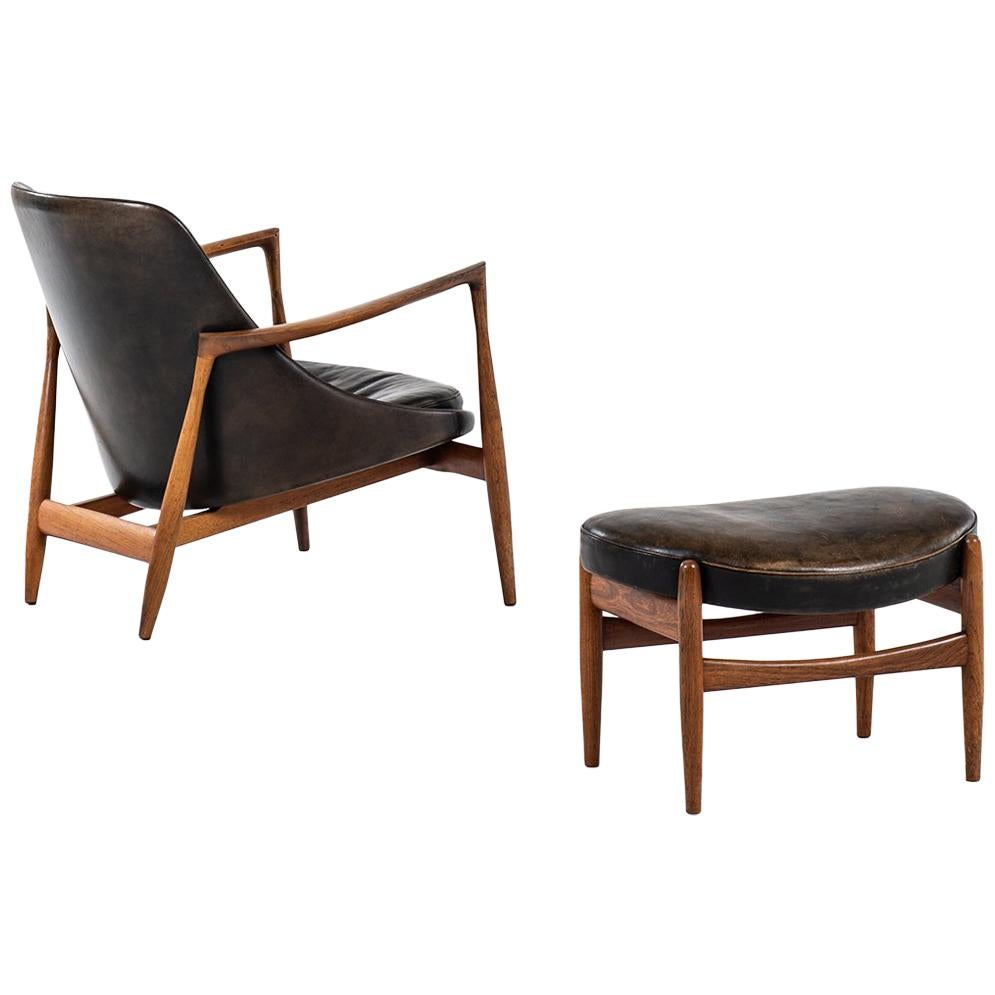 Ib Kofod-Larsen Elizabeth Easy Chair with Stool by Christensen & Larsen