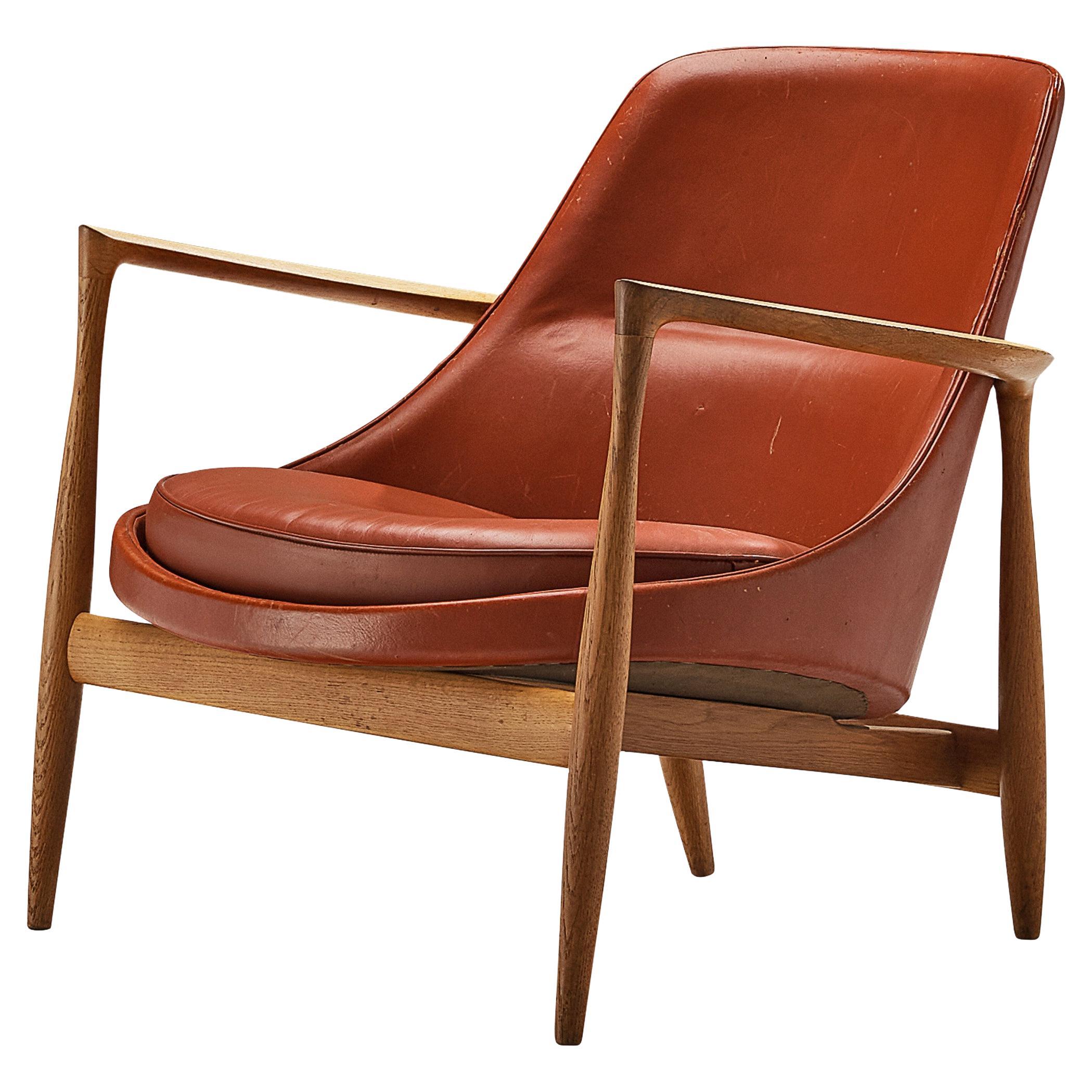 Ib Kofod-Larsen 'Elizabeth' Lounge Chair in Original Leather