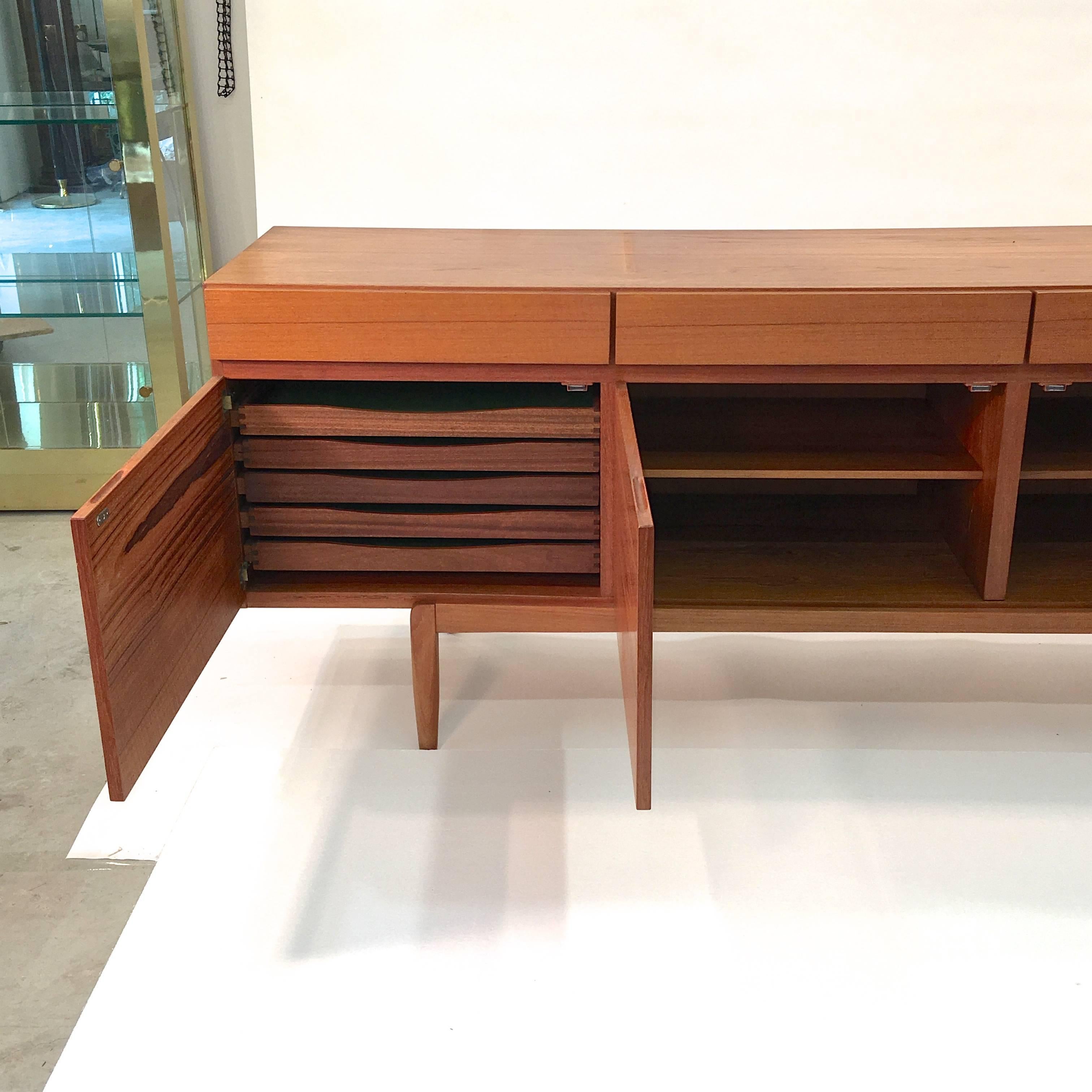 Ib Kofod-Larsen Fa-66 Teak Sideboard by Faarup with Lovig Hutch 13