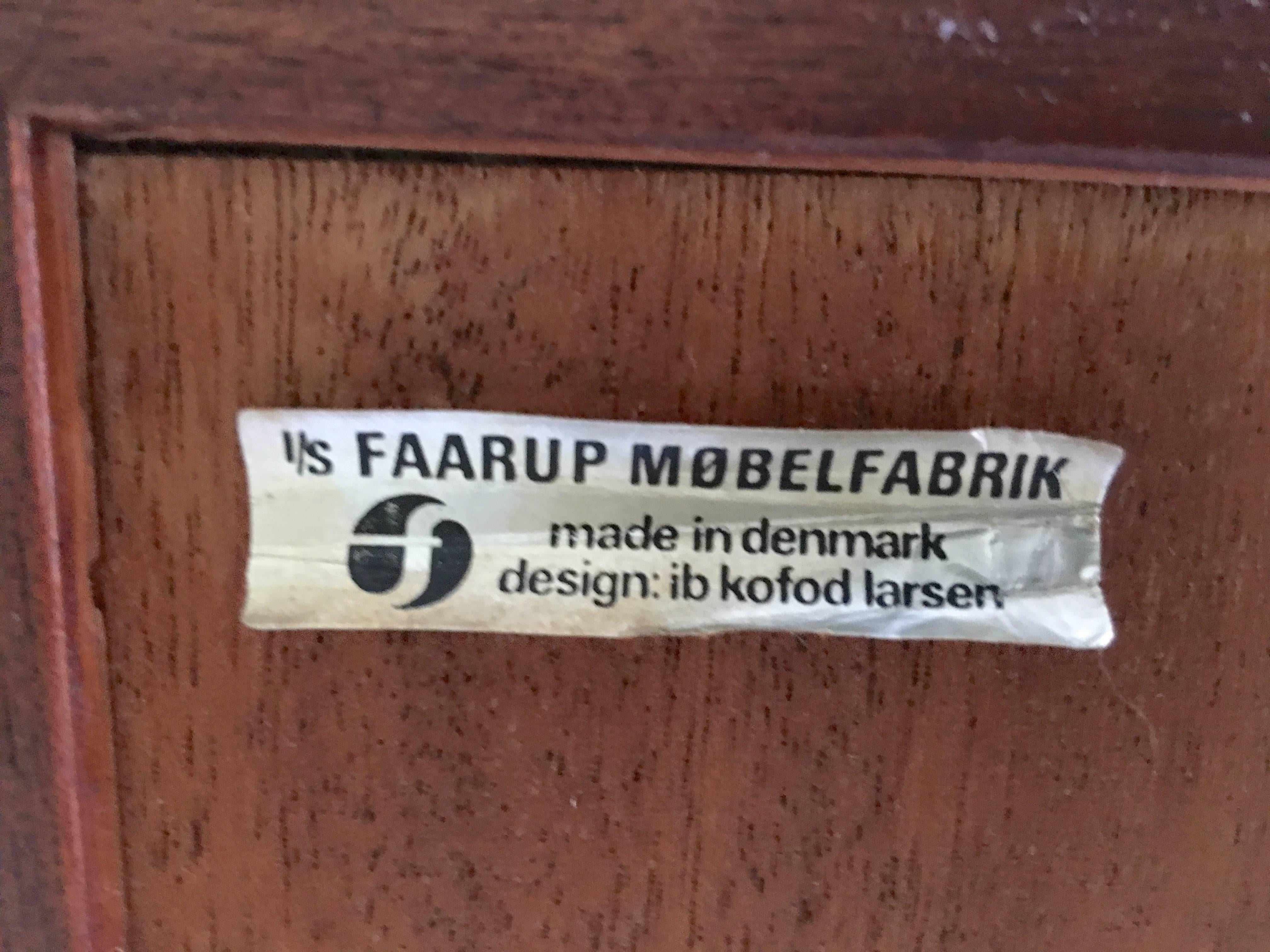 Scandinavian Modern Ib Kofod-Larsen Fa-66 Teak Sideboard by Faarup with Lovig Hutch