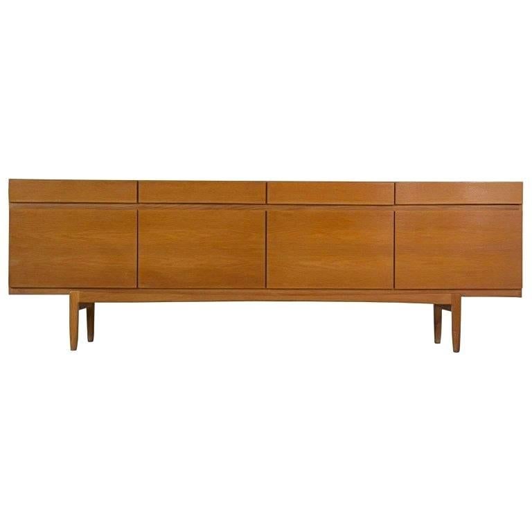 Ib Kofod-Larsen Fa-66 Teak Sideboard by Faarup with Lovig Hutch In Excellent Condition In Hanover, MA