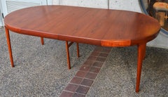 Ib Kofod Larsen / Faarup Mobelfabrik Danish Teak Round 3-Leaf Dining Table