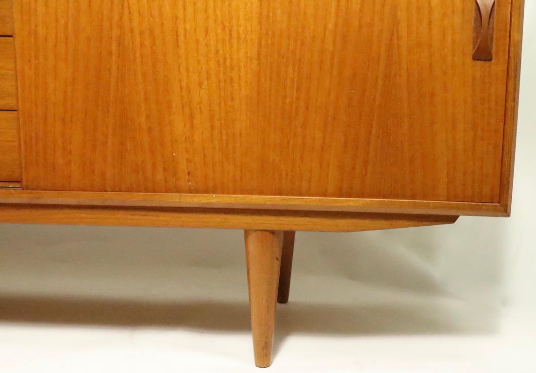 IB Kofod-Larsen for Clausen and Son Danish Modern Credenza in Teak In Good Condition In New York, NY