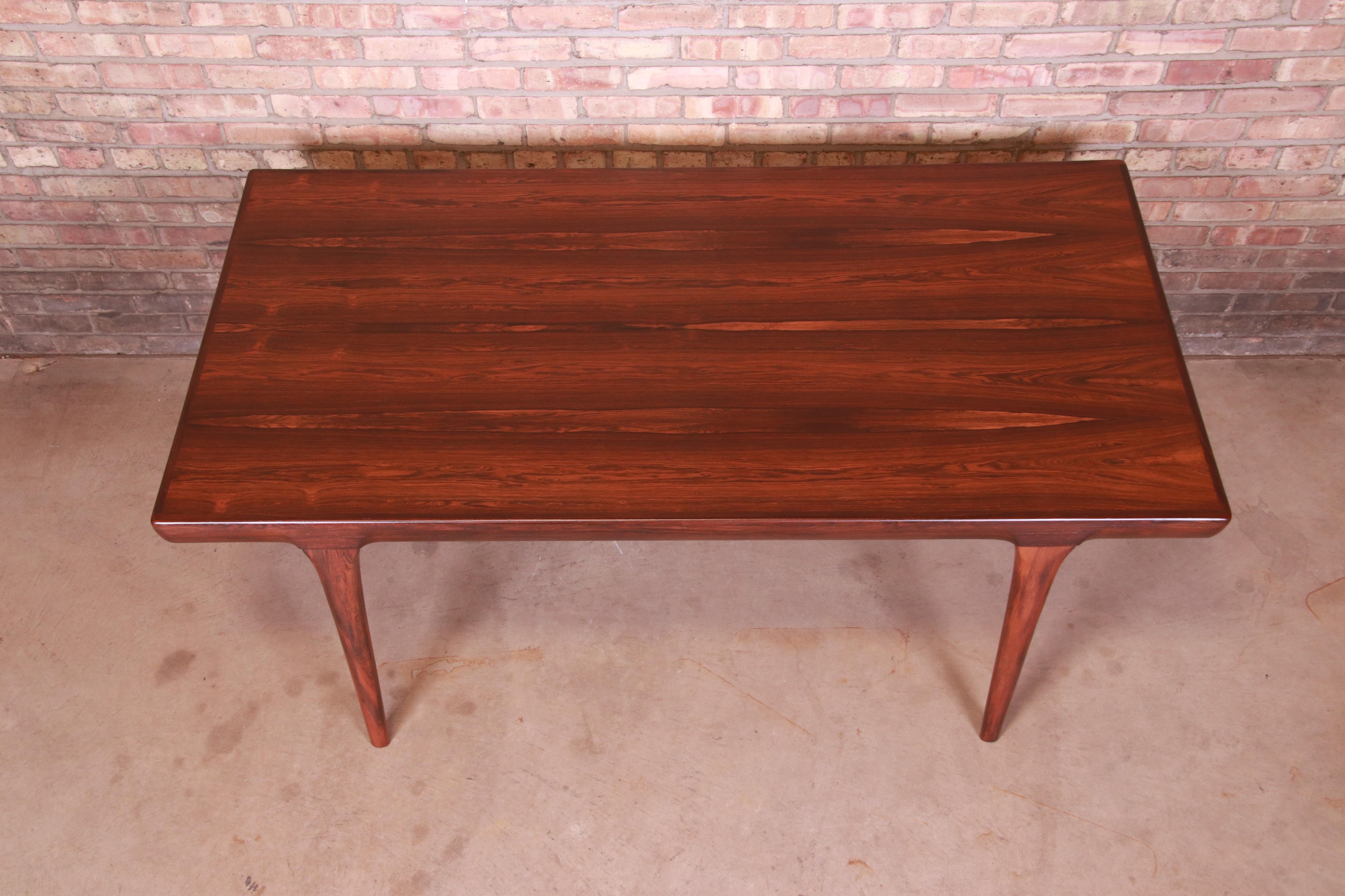 Mid-20th Century Ib Kofod-Larsen for Faarup Danish Modern Rosewood Dining Table, Newly Refinished