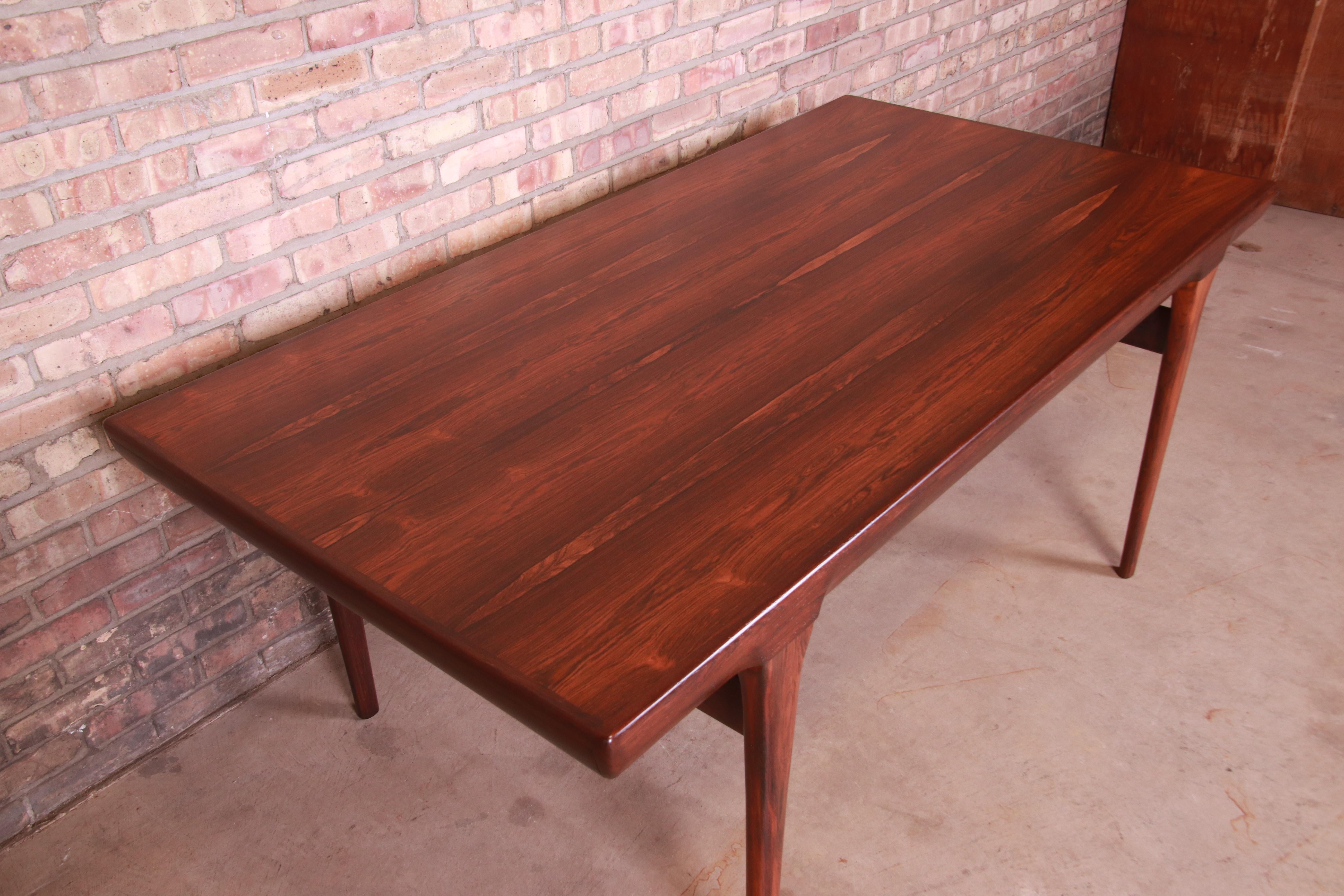 Ib Kofod-Larsen for Faarup Danish Modern Rosewood Dining Table, Newly Refinished 3