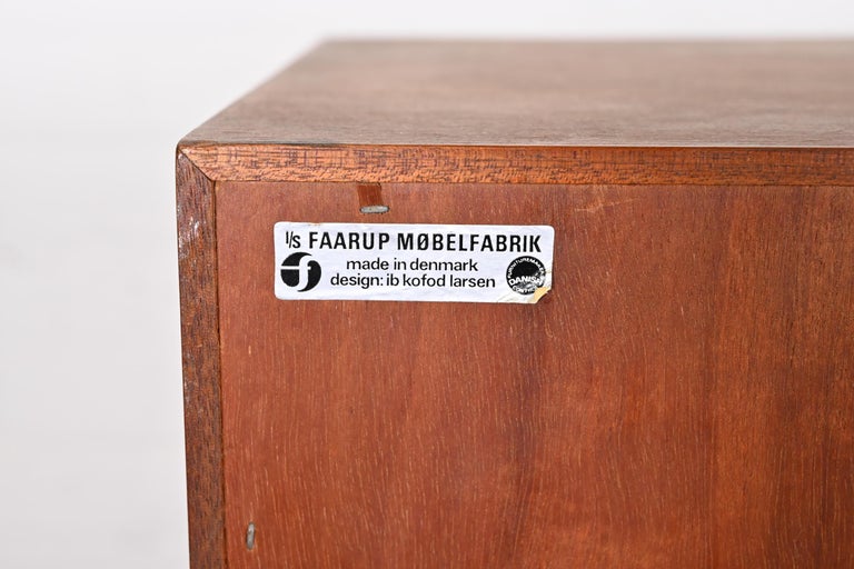 Ib Kofod-Larsen for Faarup Danish Modern Teak Bookcase on Hairpin Legs, 1960s 7